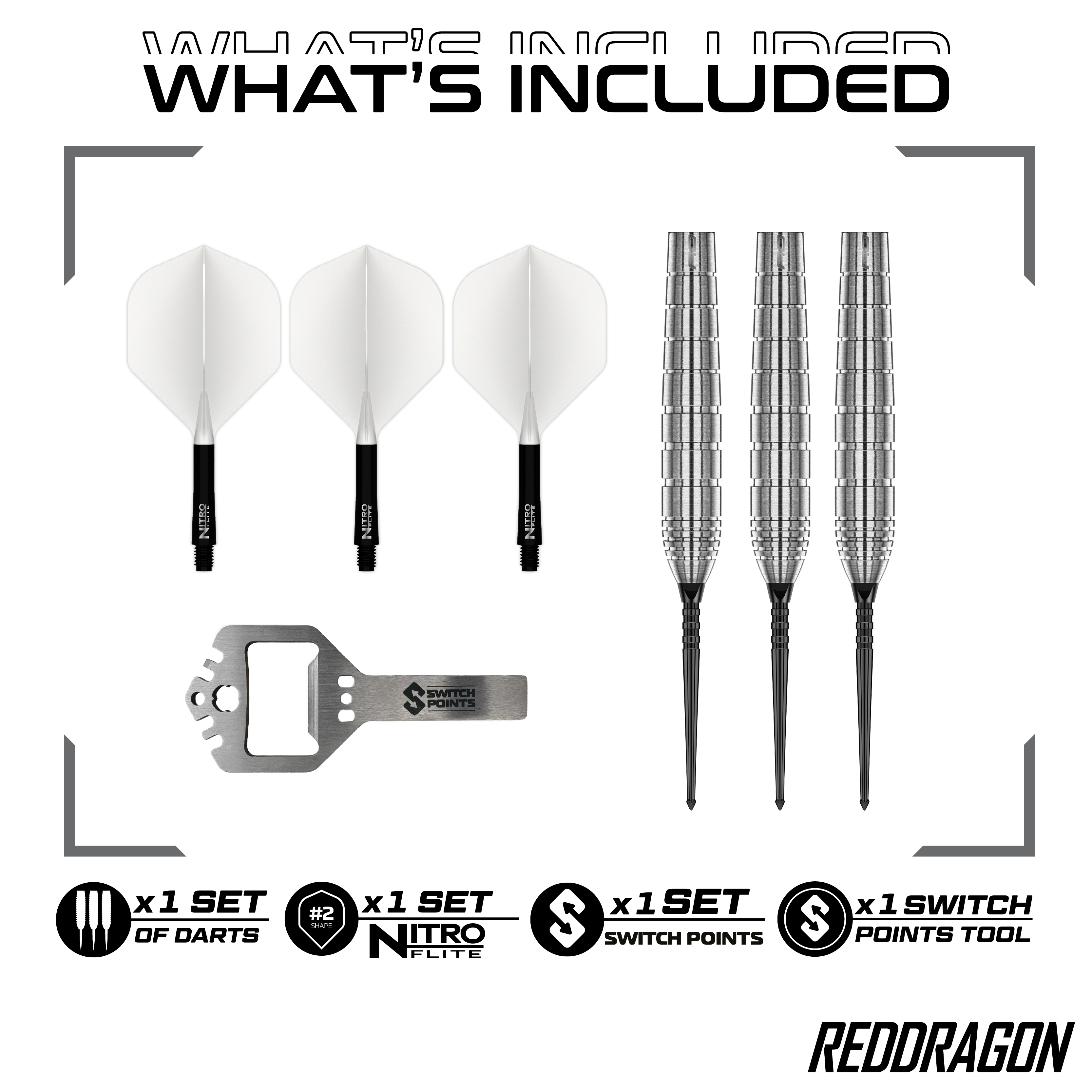 Šipky Red Dragon Luke Humphries TX1 Pioneer Switch Point ocelové Zu sehen sind die Red Dragon Luke Humphries TX1 Pioneer Switch Point Steeldarts. Das Produkt eignet sich für professionelle Dartspieler.