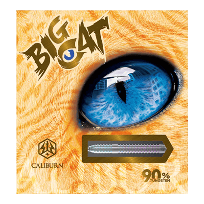 Caliburn Big Cats Ozelot Steeldarts mit einem Gewicht von 23g. Das Bild zeigt die Steeldarts aus einer anderen Perspektive.