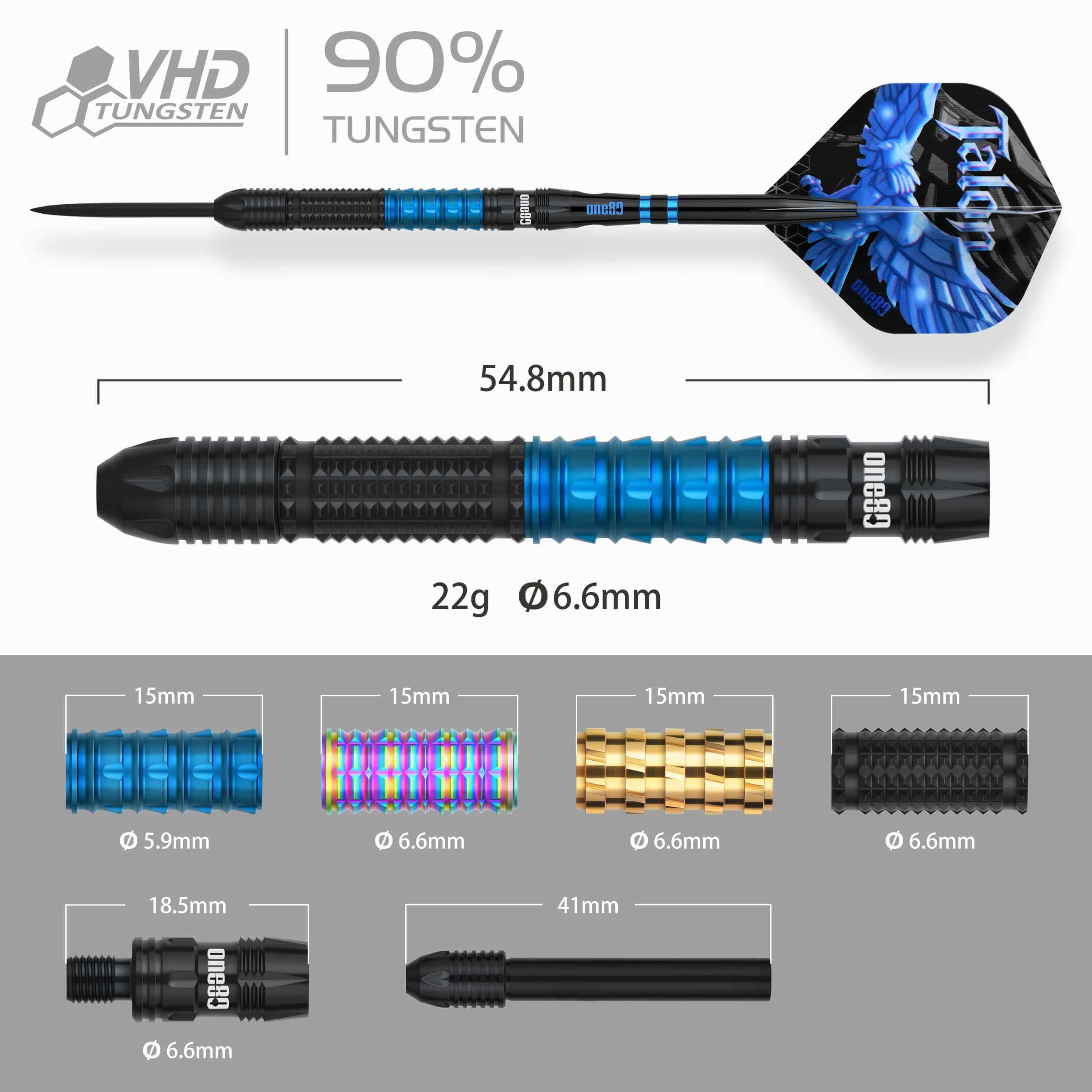 Ocelové šipky One80 Talon T1 Gezeigt werden die One80 Talon Steeldarts. Sie sind ideal für Dartspieler, die Wert auf Genauigkeit legen.
