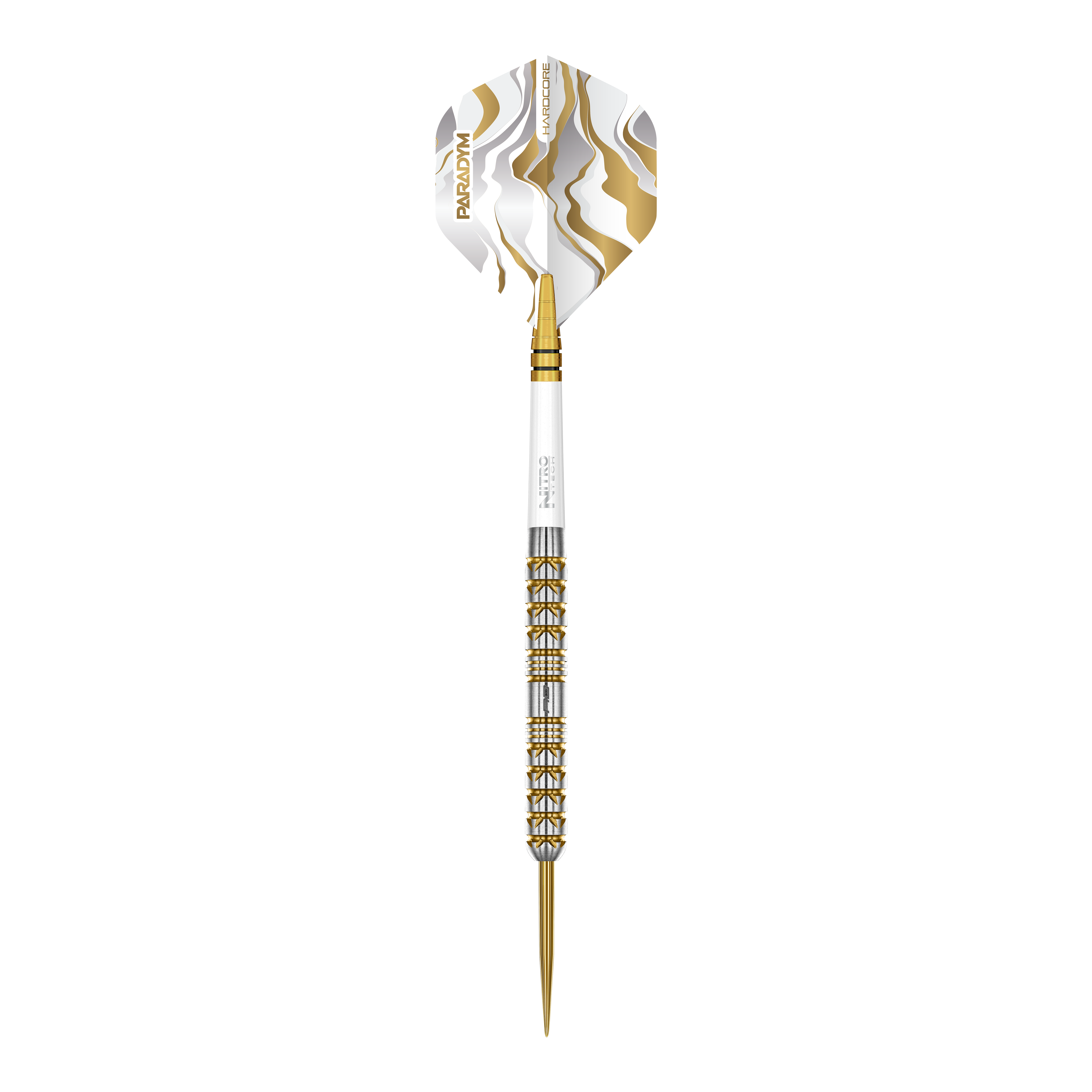 Ocelové šipky Red Dragon Paradym Gold Parallel Auf dem Bild sind die Red Dragon Paradym Gold Parallel Steeldarts zu sehen. Diese Steeldarts zeichnen sich durch ihr paralleles Design und goldene Akzente aus.