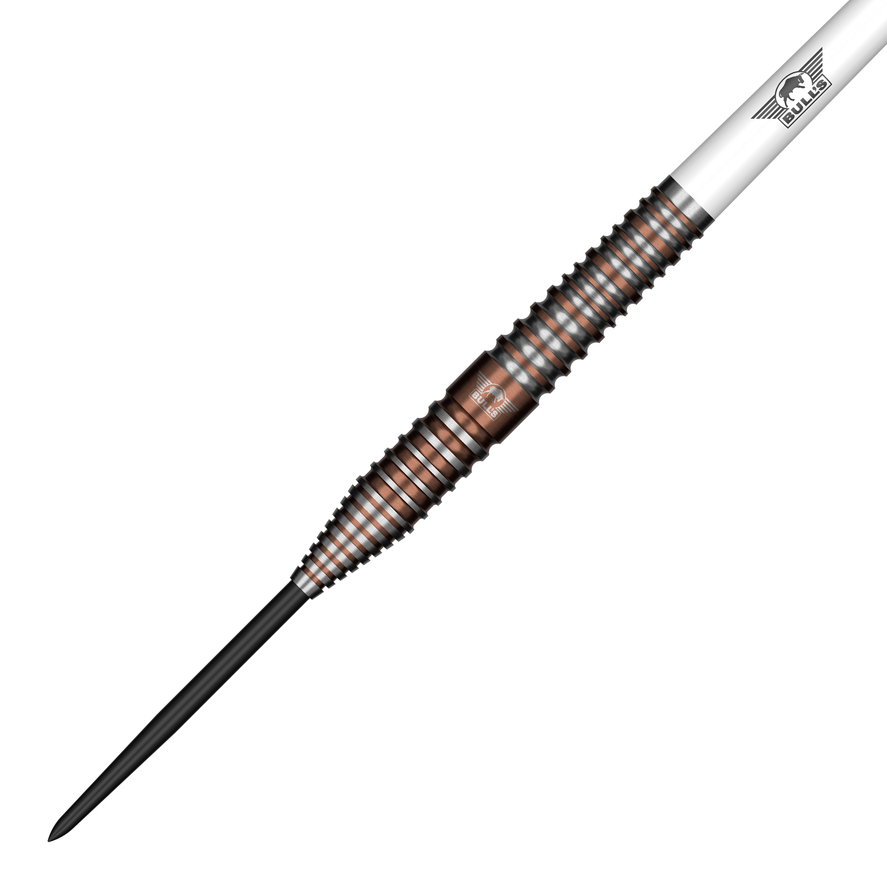 Das Bild zeigt Bulls NL Max Hopp E5 Steeldarts. Die Darts sind hochwertig verarbeitet und optimal für Turnierspieler.