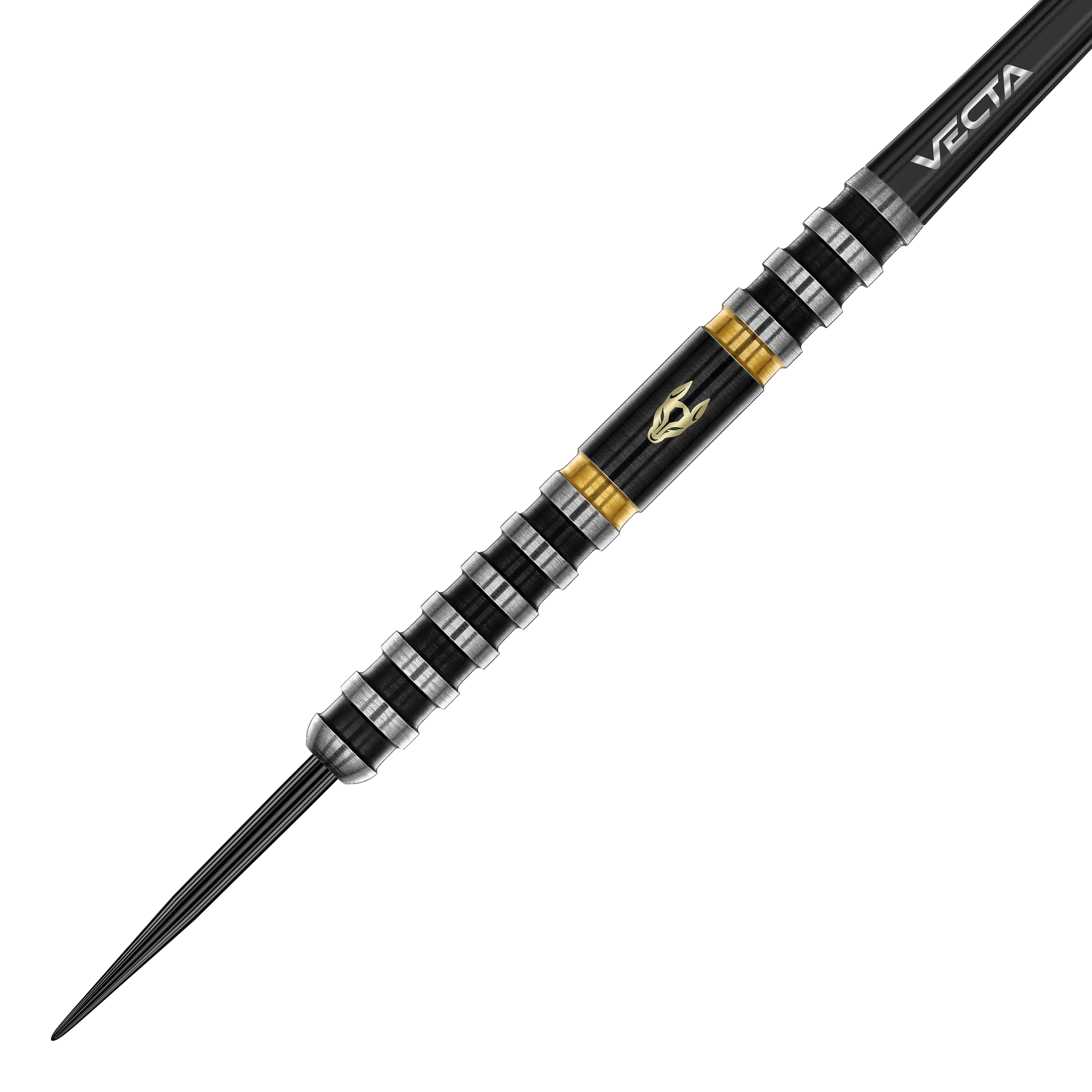Ocelové šipky Winmau Alex Spellman Winmau Alex Spellman Steeldarts sind hochwertige Steeldarts für Dartspieler. Das Bild zeigt das Design und die Details der Darts.