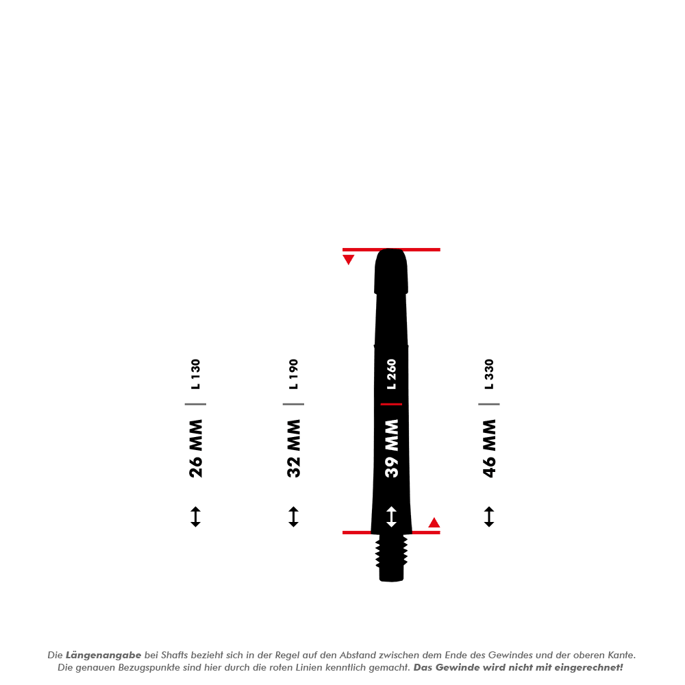 L-L-Style-Shafts Locked Straight - Čirá černá