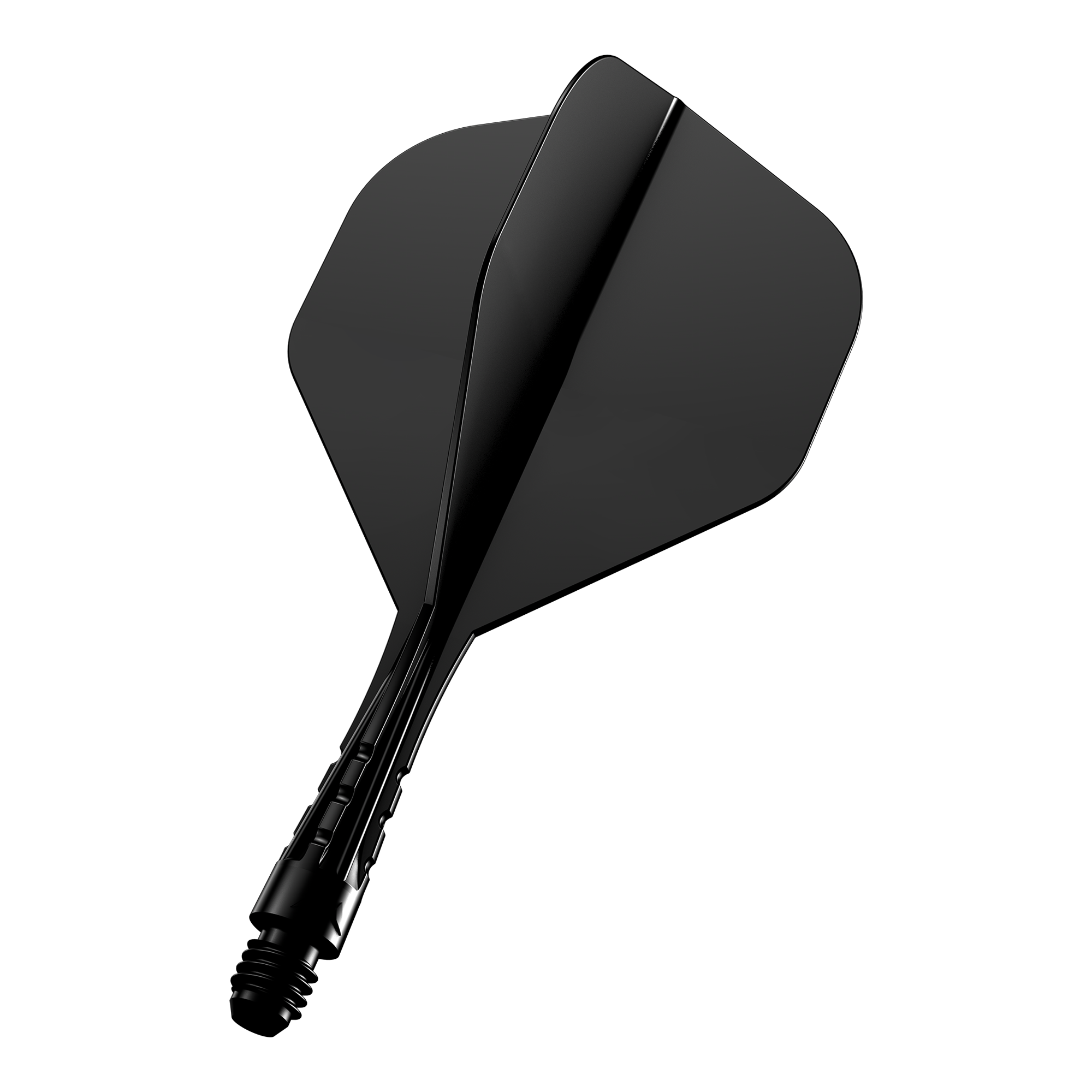 Abgebildet ist das Mission Force90 Vortex No2 Flight-Shaft-System in Solid Black mit 222 mm Länge. Das Produkt erscheint in solider schwarzer Farbe.