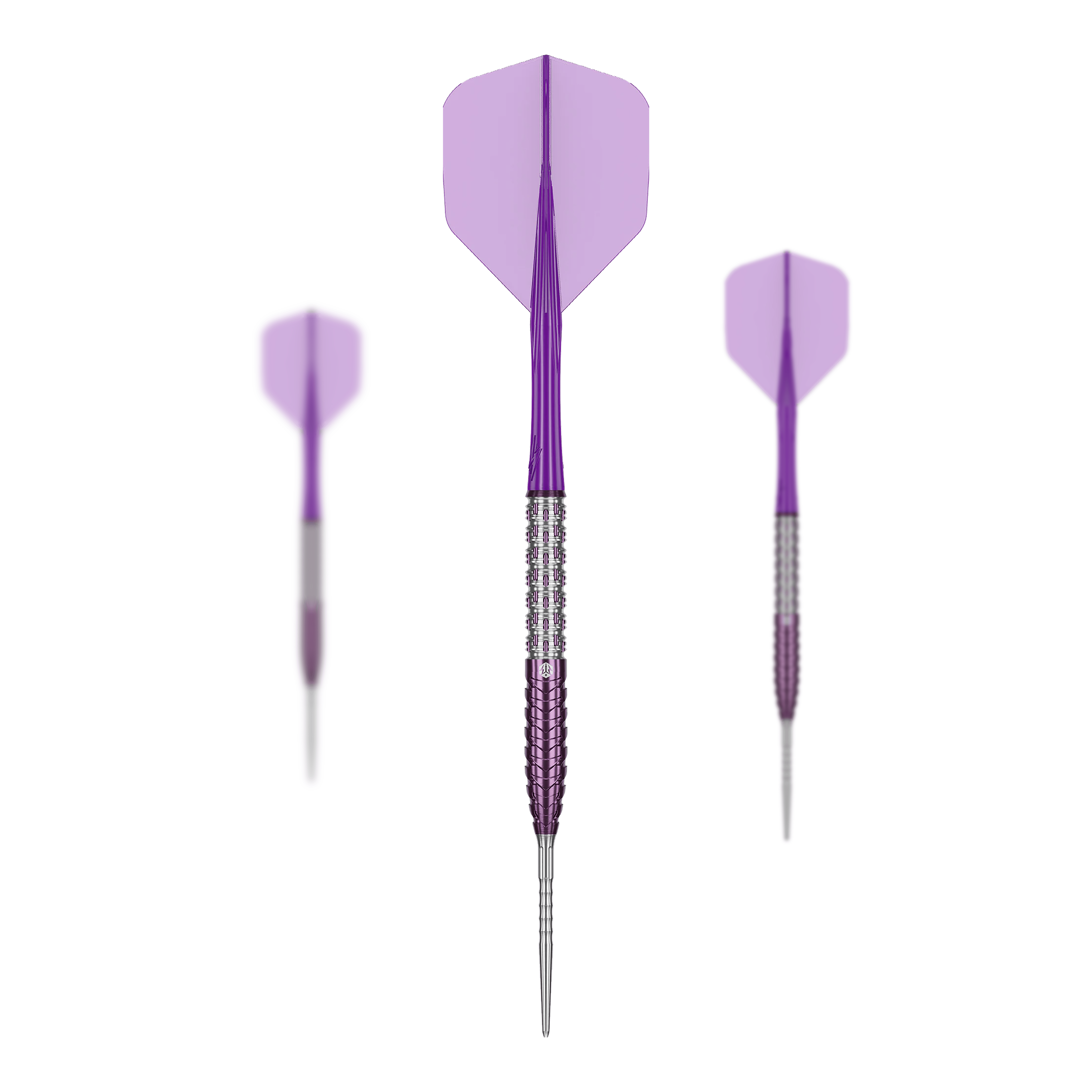 Ocelové šipky Caliburn Awakening ET Das Bild zeigt die Caliburn Awakening E.T. Steeldarts. Es handelt sich um ein Set Steeldarts für Dartspieler.