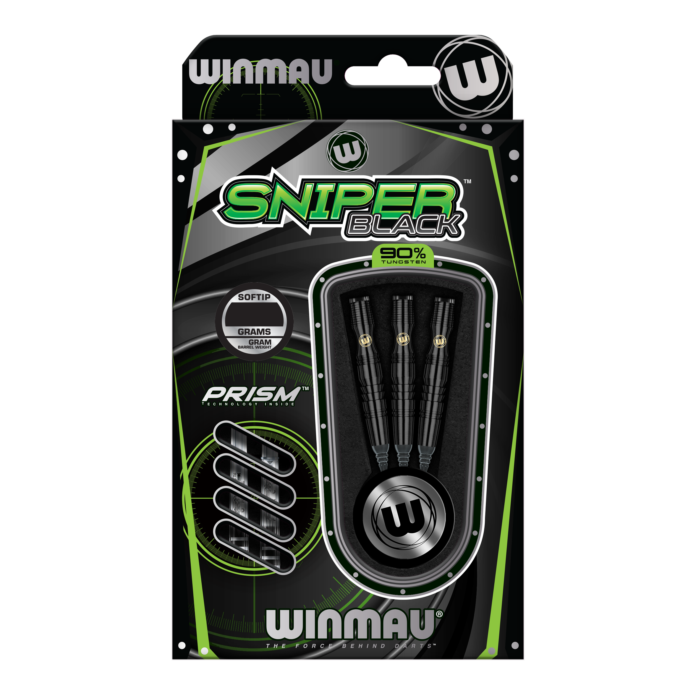 Winmau Sniper Black měkké šipky - 20g