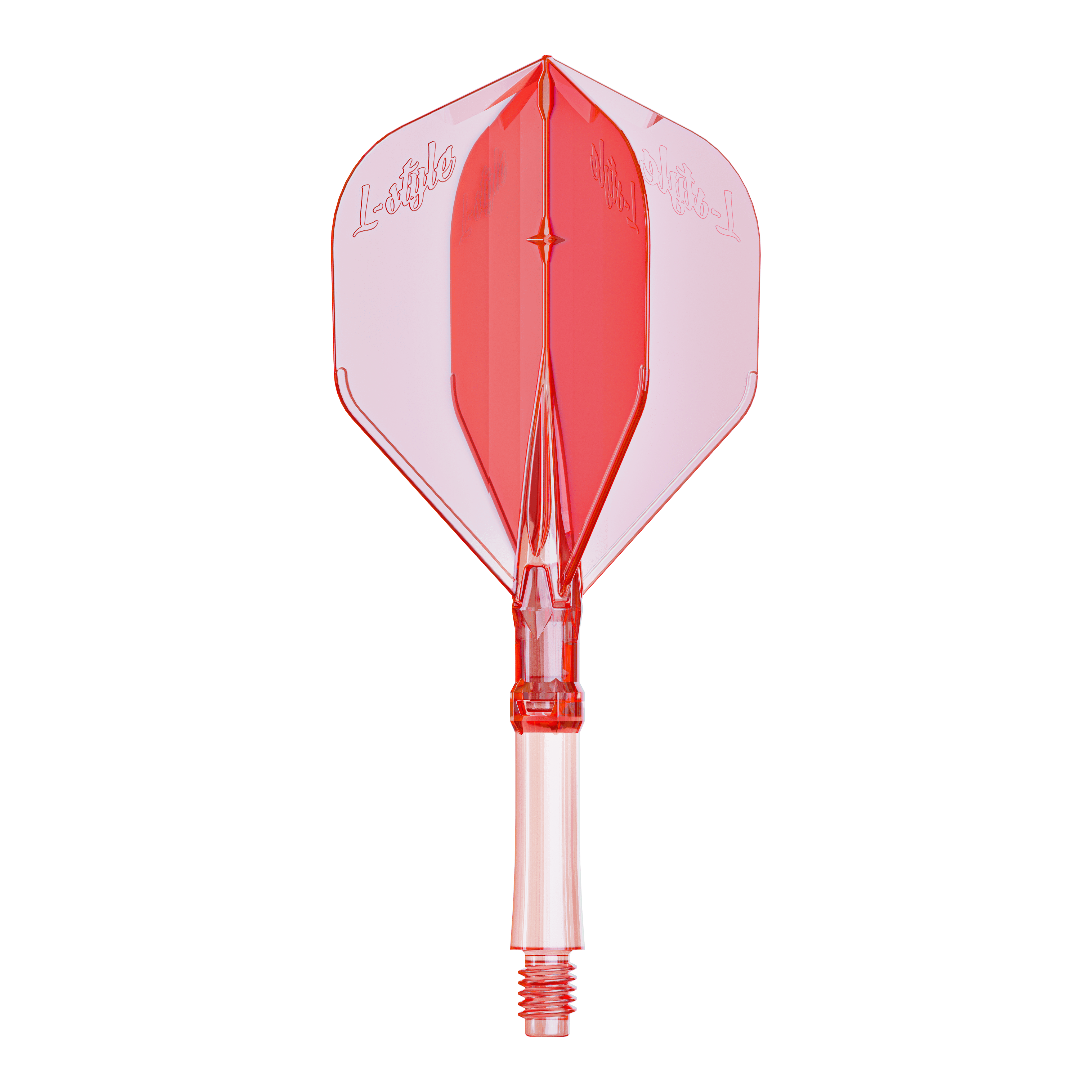 Ein Flight-Zubehör für Darts in klarer roter Farbe. Geeignet für Dartspieler zur Individualisierung ihrer Darts.