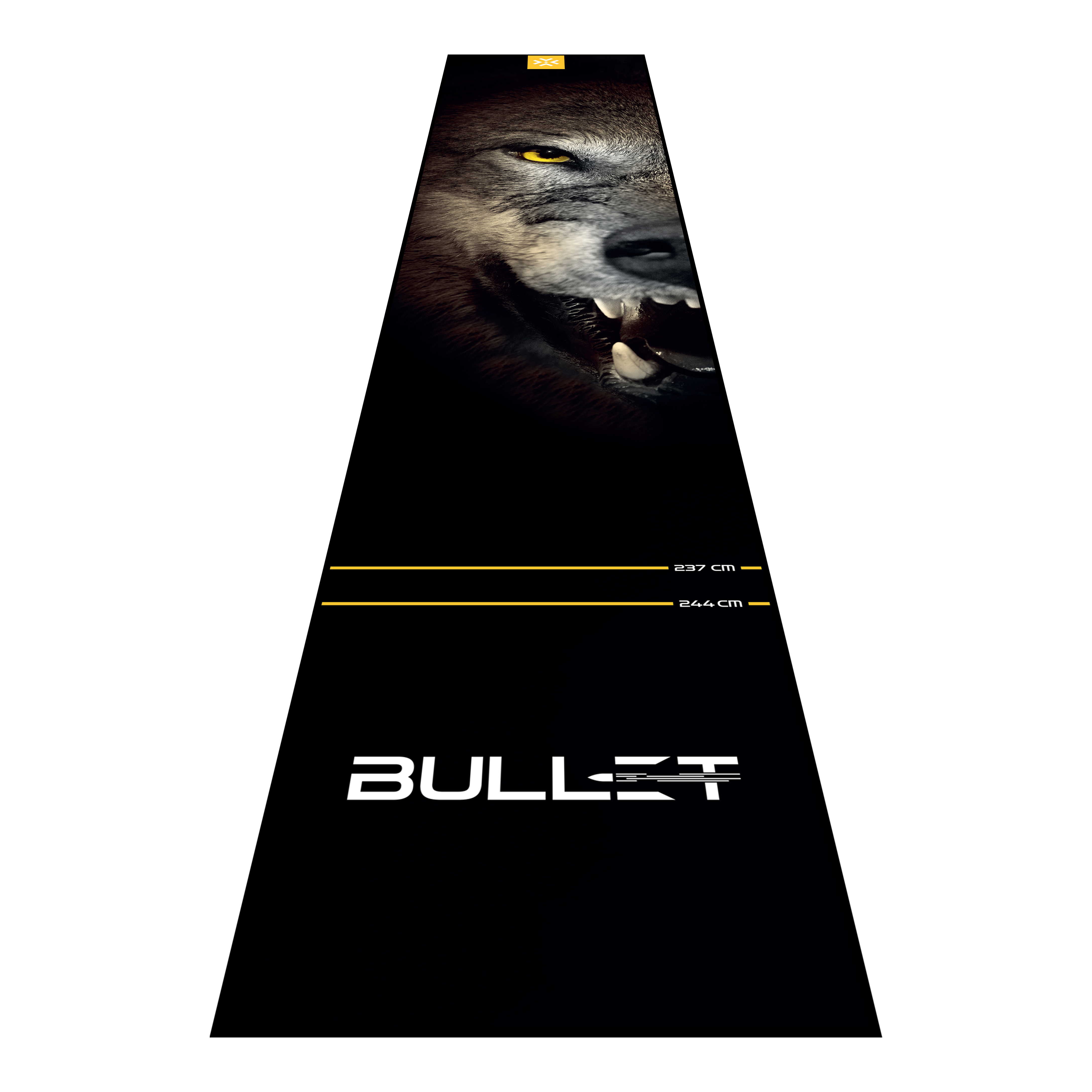 Podložka na šipky Bullet Fang Abgebildet ist die Bullet Fang Dartmatte. Die Matte sorgt für einen sicheren Stand und schützt den Boden beim Dartspielen.