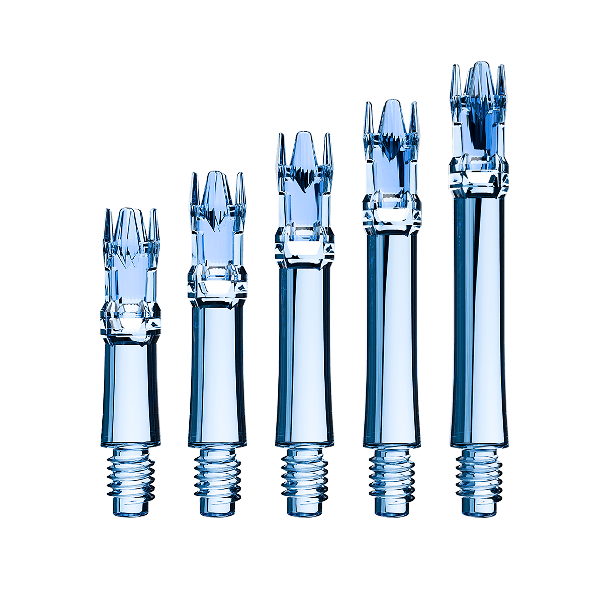 Náhradní hřídele L-Systém L - čirá modrá Zu sehen sind die L-Style L-System Ersatzshafts in Clear Blue. Die blauen Schäfte sind Ersatzteile für Dartpfeile.