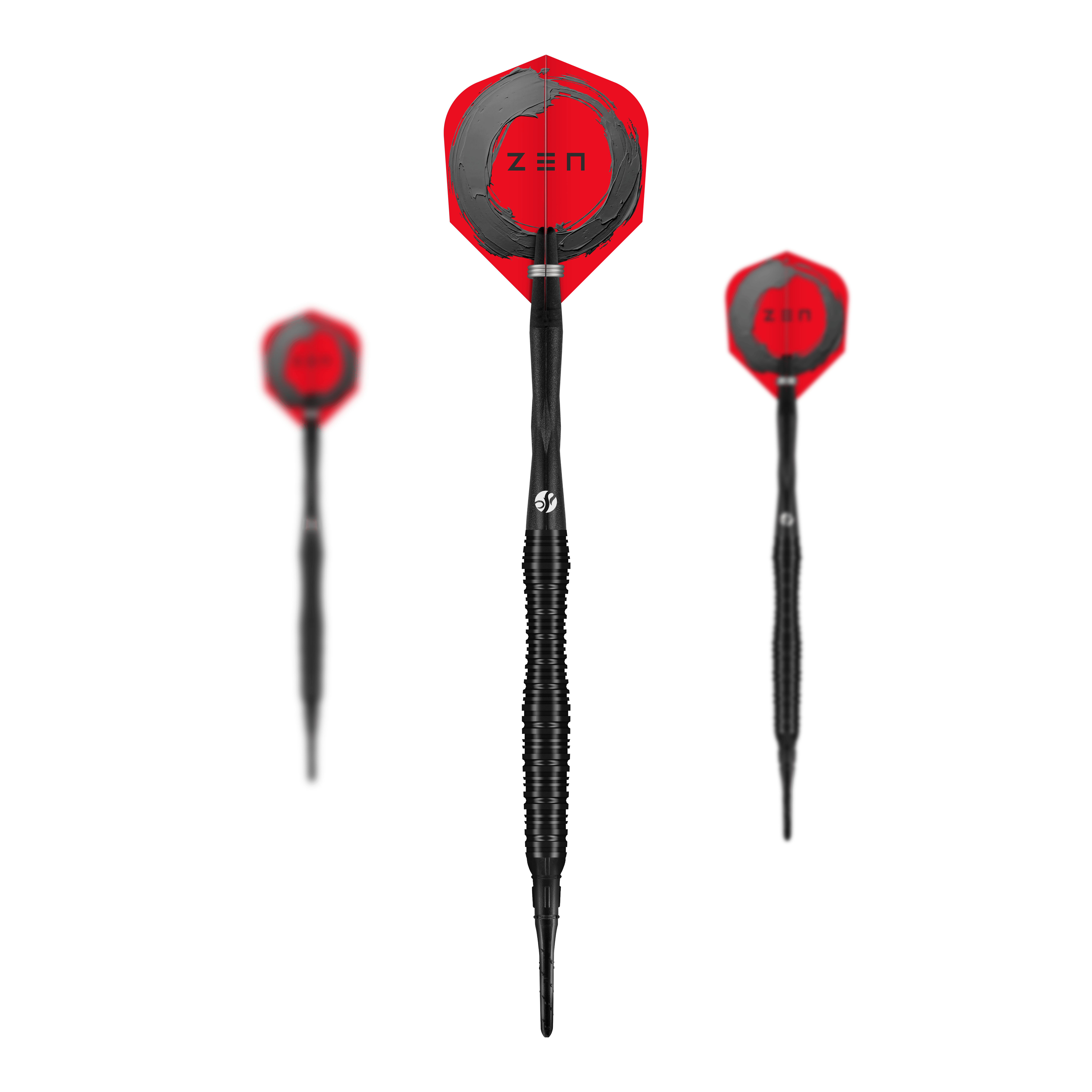 Šipky Shot ZEN Scallop Soft - 20g Hier ist ein Set Shot ZEN Scallop Softdarts mit je 20 Gramm gezeigt. Das Set beinhaltet mehrere Softdarts in ansprechendem Stil.