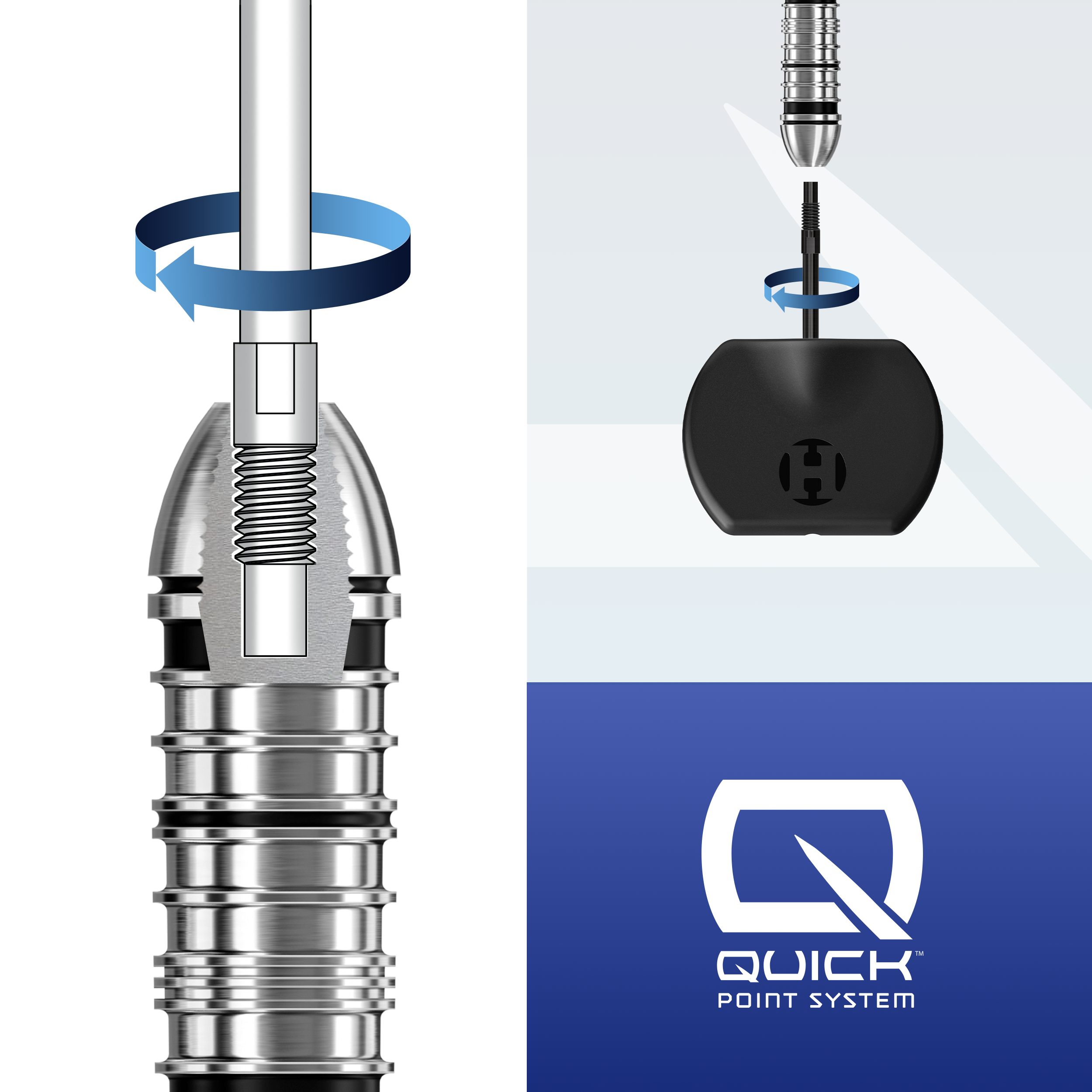 Špičky na šipky Harrows Quick Point - stříbrné Abgebildet sind die Harrows Quick Point Dartspitzen in Silber. Sie eignen sich für den schnellen Austausch an Darts.