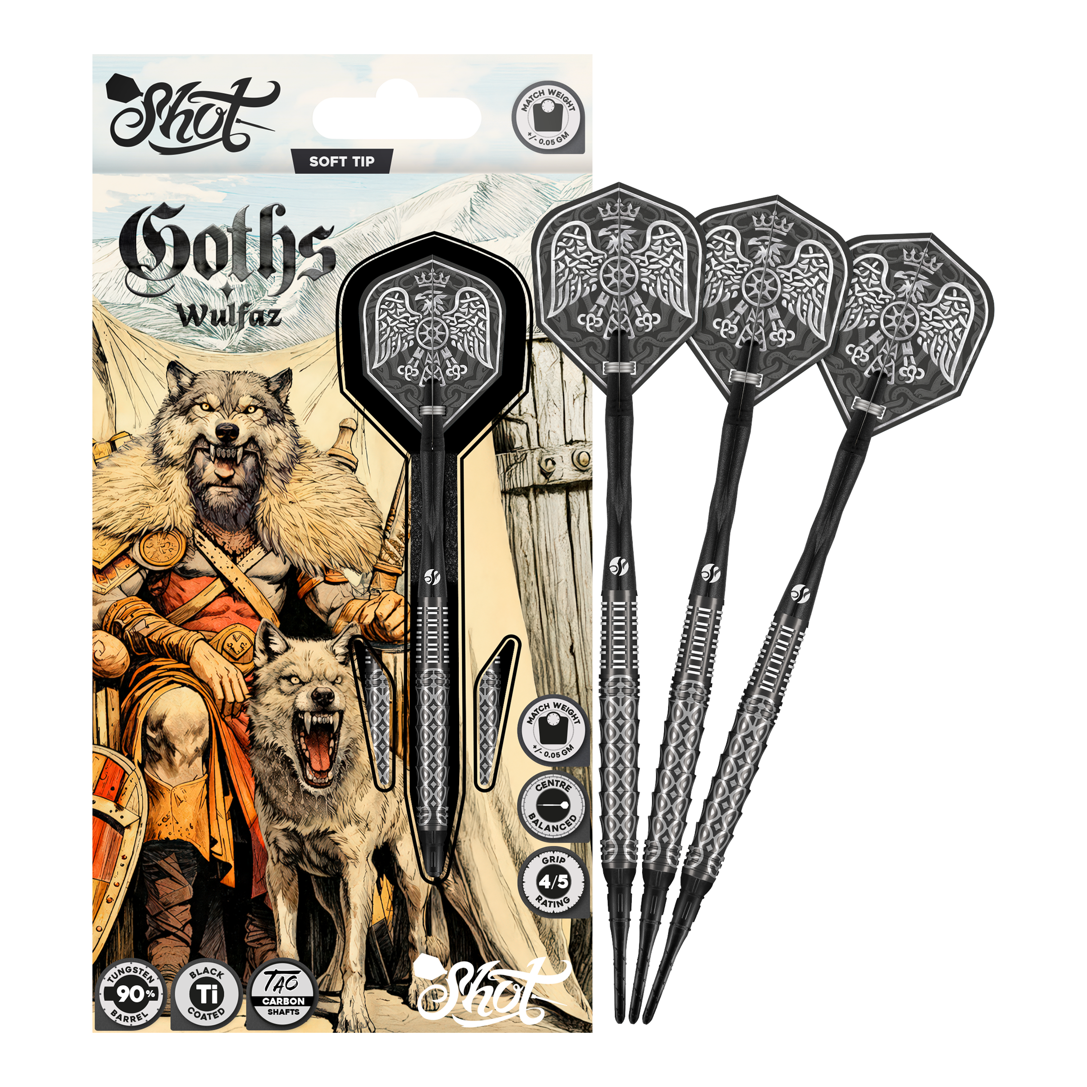 Měkké šipky Shot Goths Wulfaz - 20g Měkké šipky Shot Goths Wulfaz - 20g