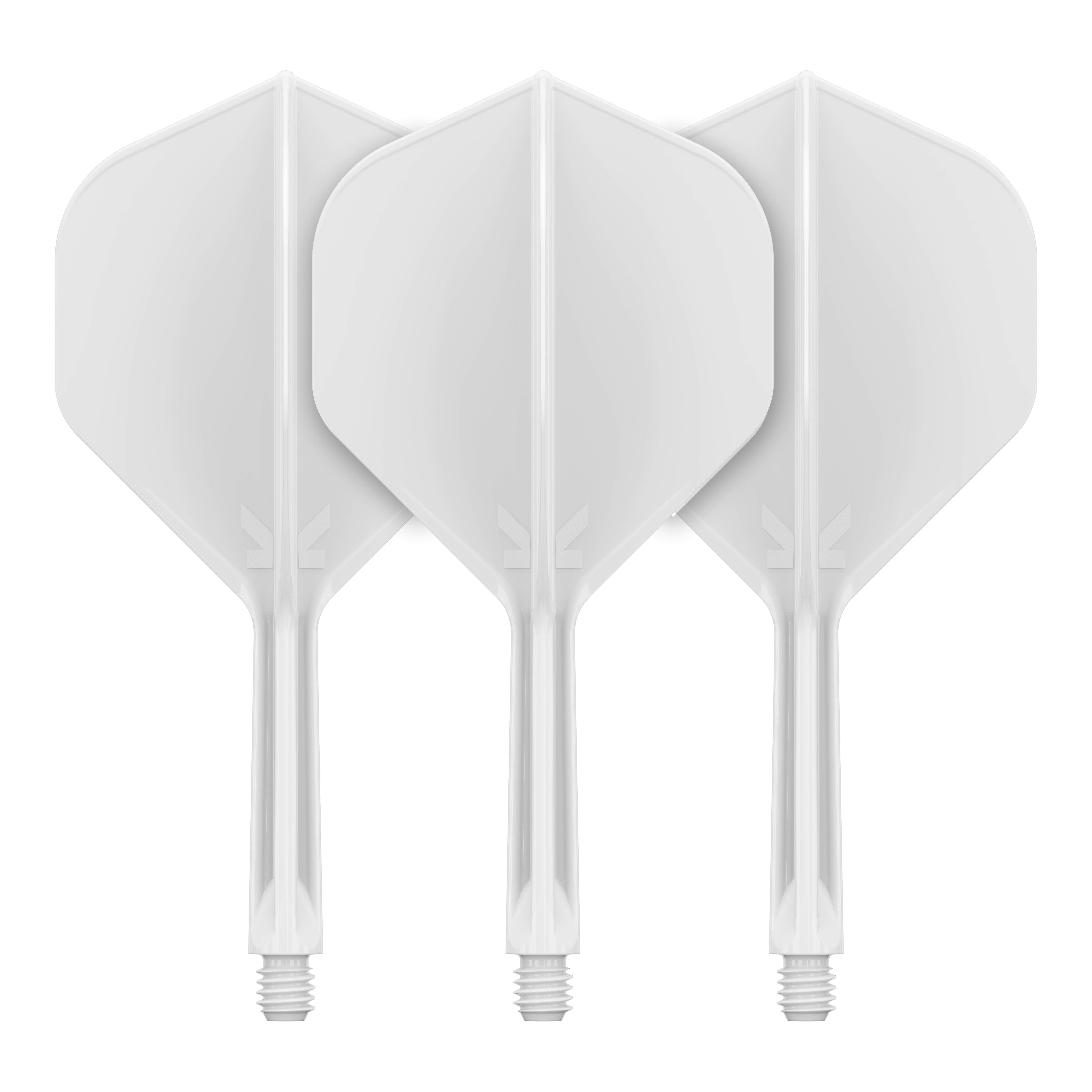 Standardní letový systém Target K-Flex No2 - bílý Abgebildet ist ein Produkt mit dem Namen 410023_Target_K-Flex_No2_Standard_Flights_Weiss_26mm_2. Es handelt sich wahrscheinlich um weiße Standard-Flights für Darts.