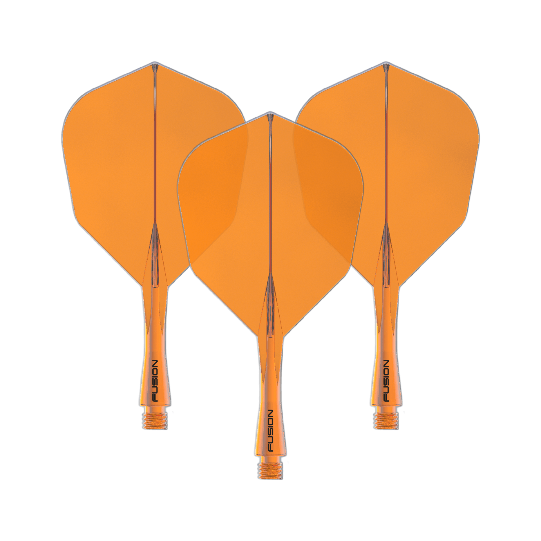 Letka Winmau Fusion System č. 6 neonově oranžová Dies ist ein Bild eines Winmau Fusion Flight Shaft Systems No6 in Neon Orange, 22 mm. Das Produkt wird als Set dargestellt.