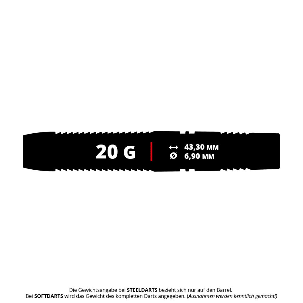 Měkké šipky Winmau Callisto 03 - 20g Winmau Callisto 03 Softdarts mit 20 Gramm Gewicht abgebildet. Die Softdarts sind für das Dartspiel geeignet.
