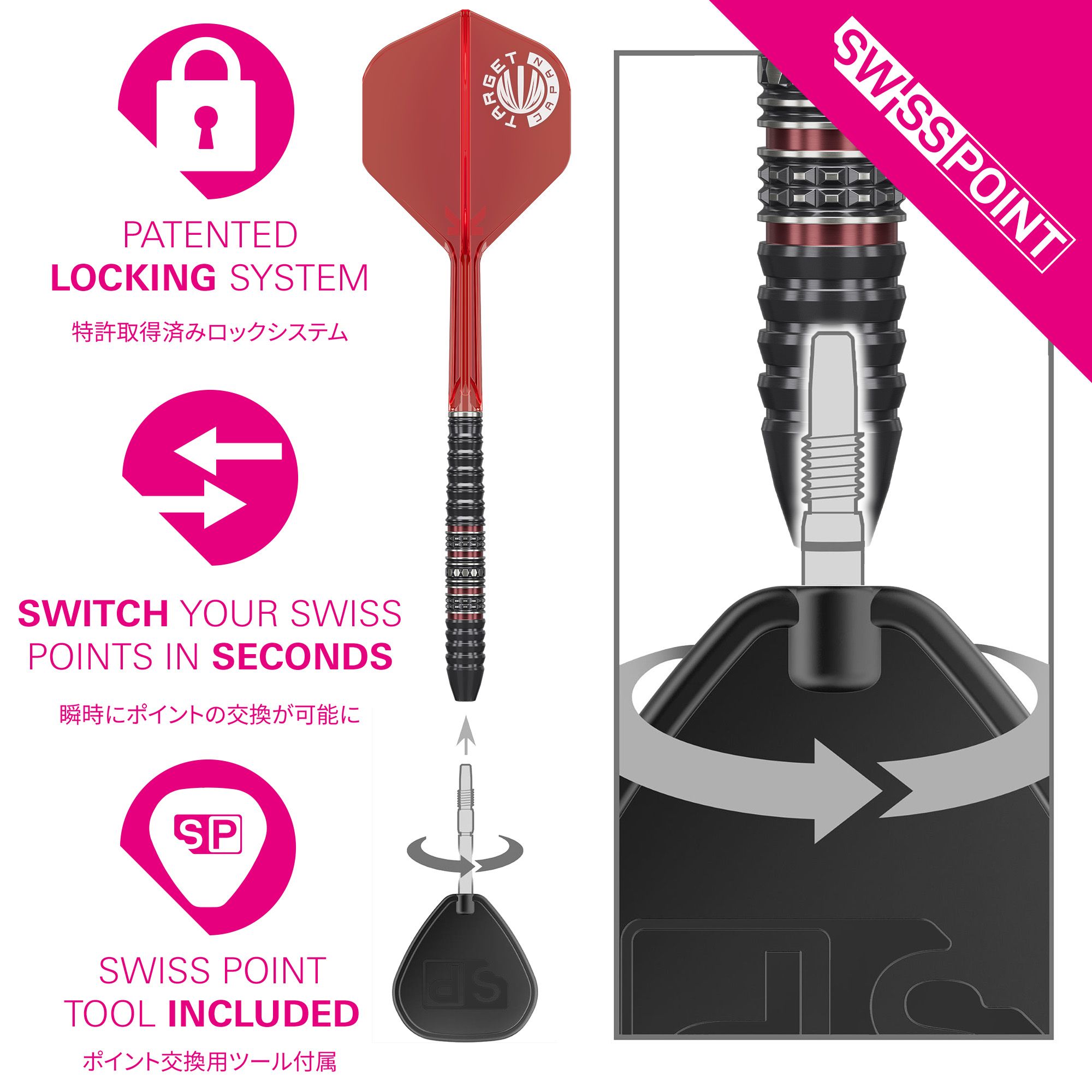 Šipky Target Japan Prime Series Diamond Kosuzu Iwao GEN4 Swiss Point Steeldarts Das Produkt ist Target Japan Prime Series Diamond Kosuzu Iwao GEN4 Swiss Point Steeldarts. Diese Steeldarts sind aus robusten Materialien hergestellt und für ambitionierte Dartspieler gedacht.