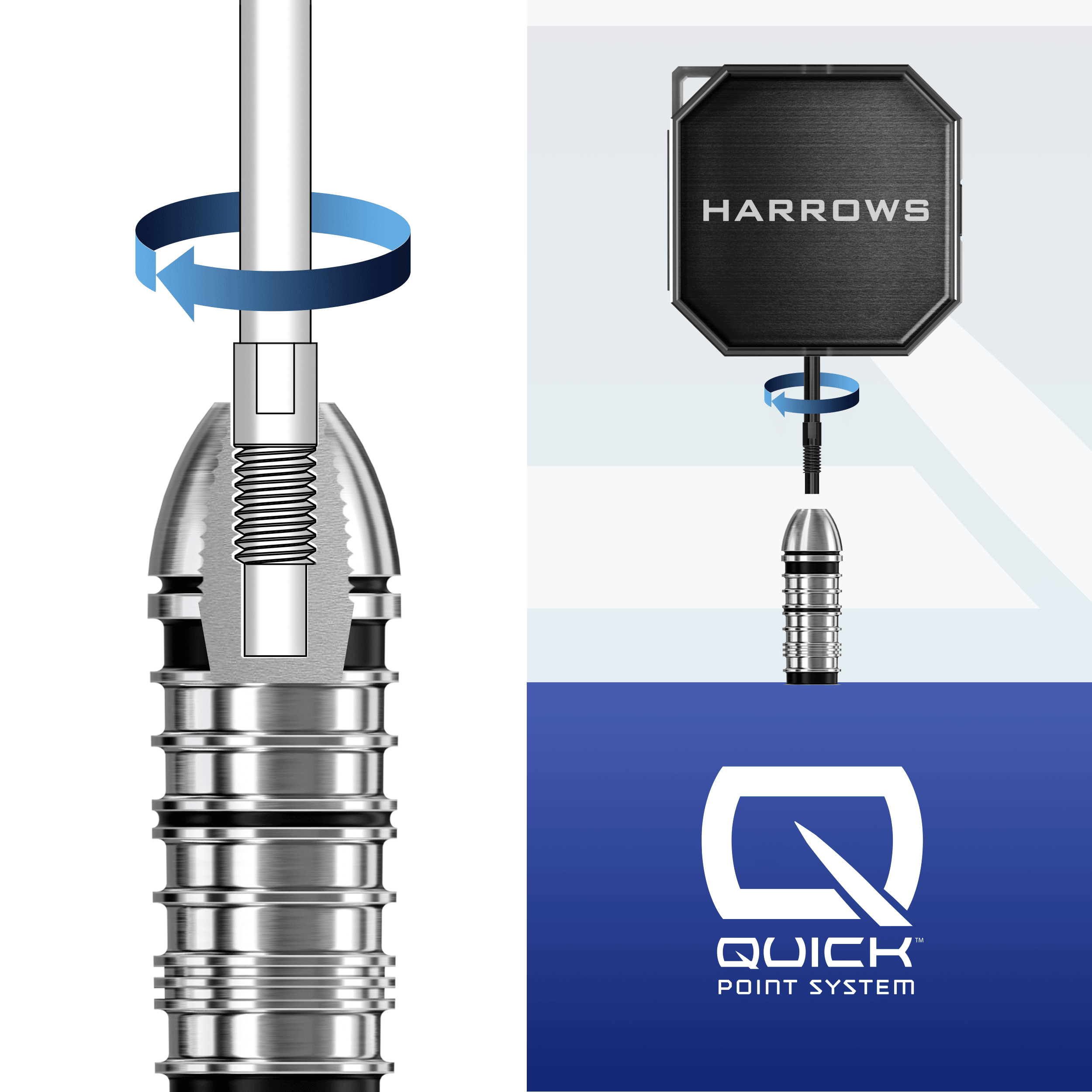 Kufr na nářadí Harrow Premium Quick Point Hier wird das Harrows Premium Quick Point Tool Case präsentiert. Die Tasche eignet sich bestens zum Verstauen von Dartwerkzeug.