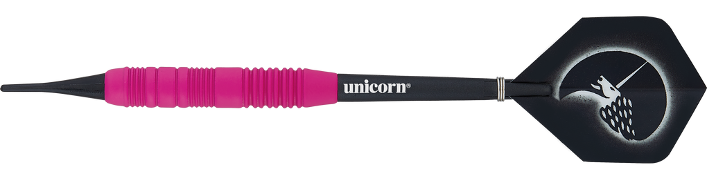Šipky Unicorn Core Plus pogumované růžové - 19g