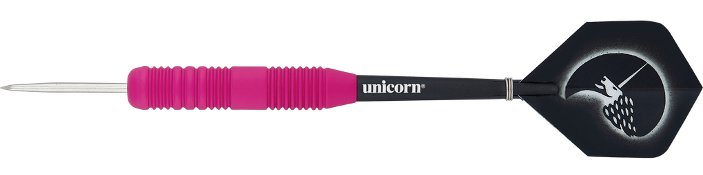 Šipky Unicorn Core Plus pogumované růžové ocelové