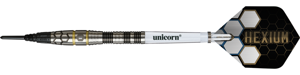 Měkké šipky Unicorn Hexium Style 01, černo-zlaté - 22g