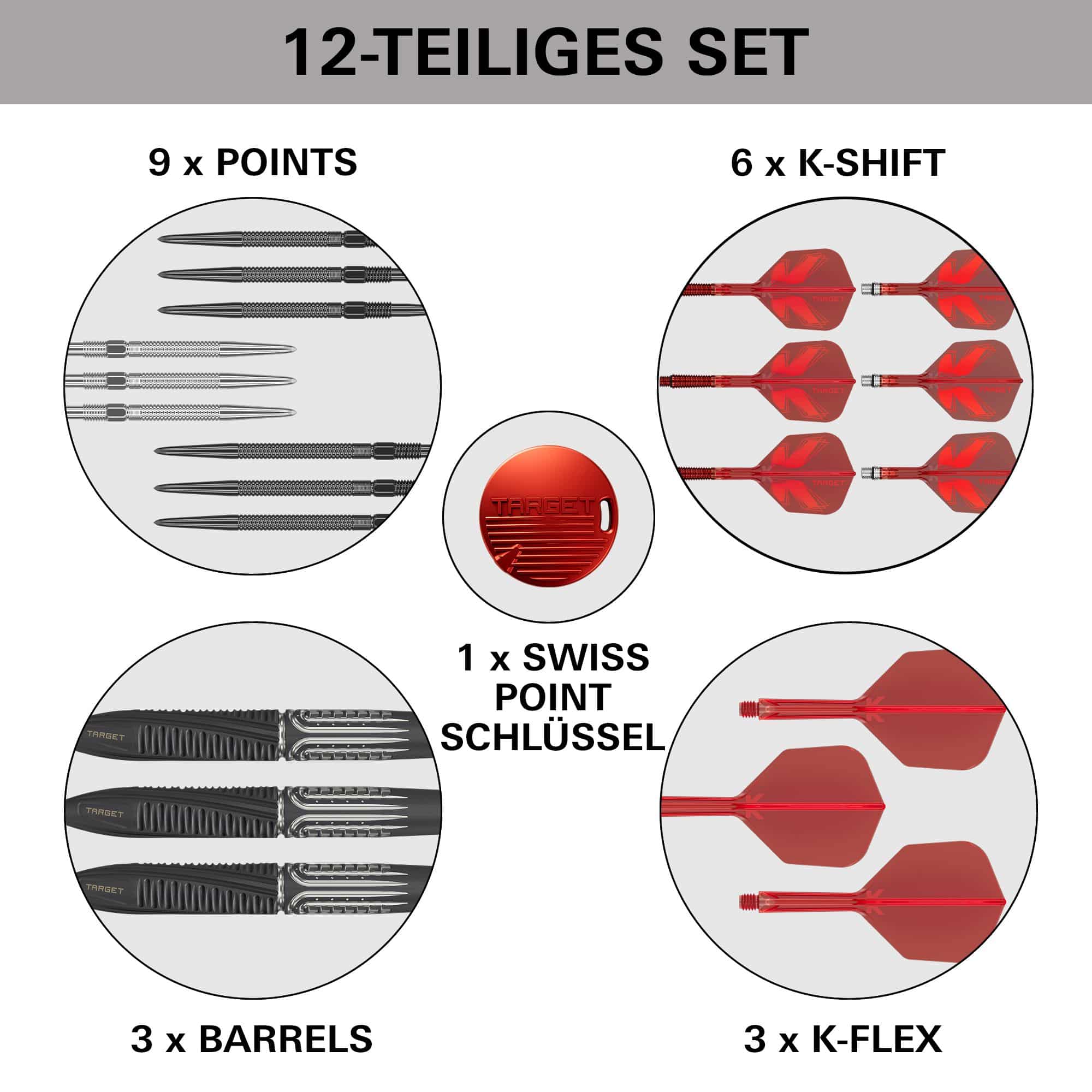 Šipky Target Shift Swiss Point ocelové 