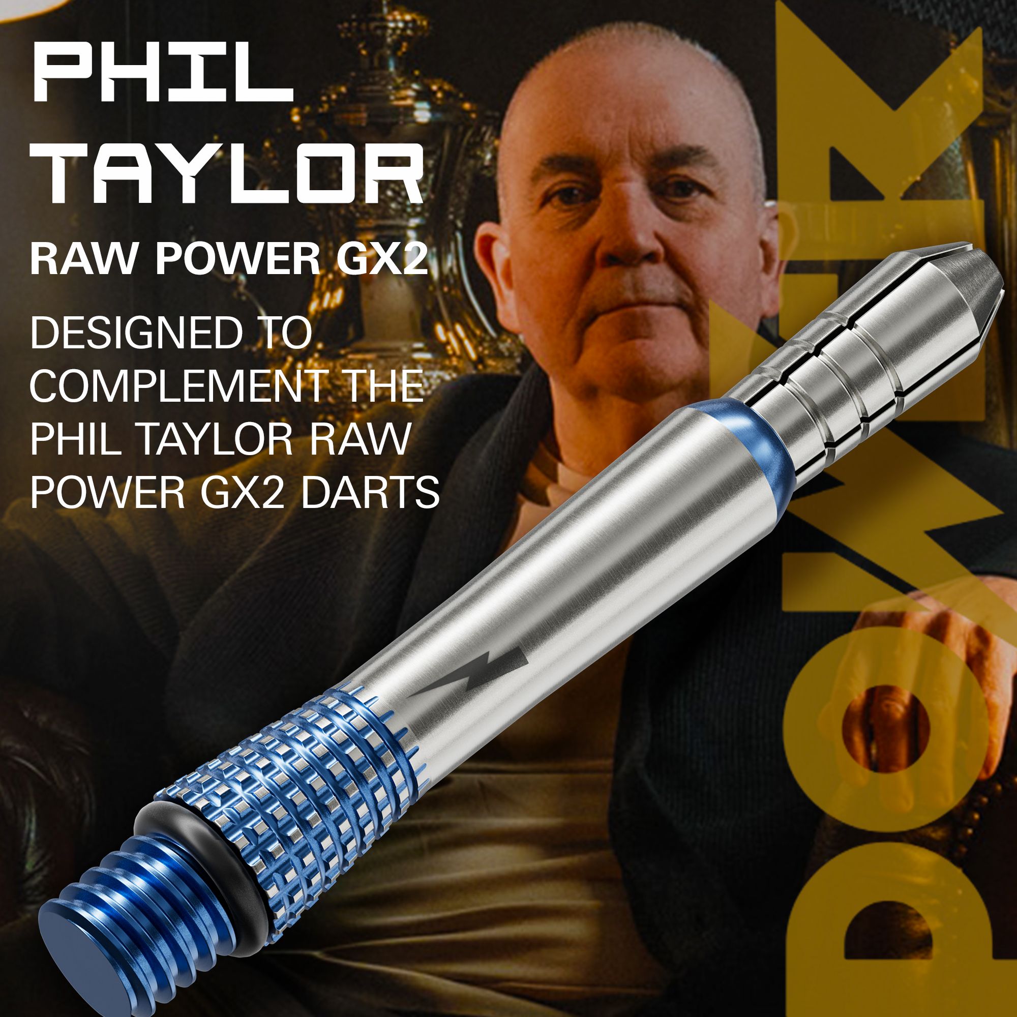 Target Phil Taylor Power Gx2 Titanium Shafts Zu sehen sind die Target Phil Taylor Power Gx2 Titanium Shafts. Die Schäfte zeichnen sich durch ihr langlebiges Titanmaterial aus.