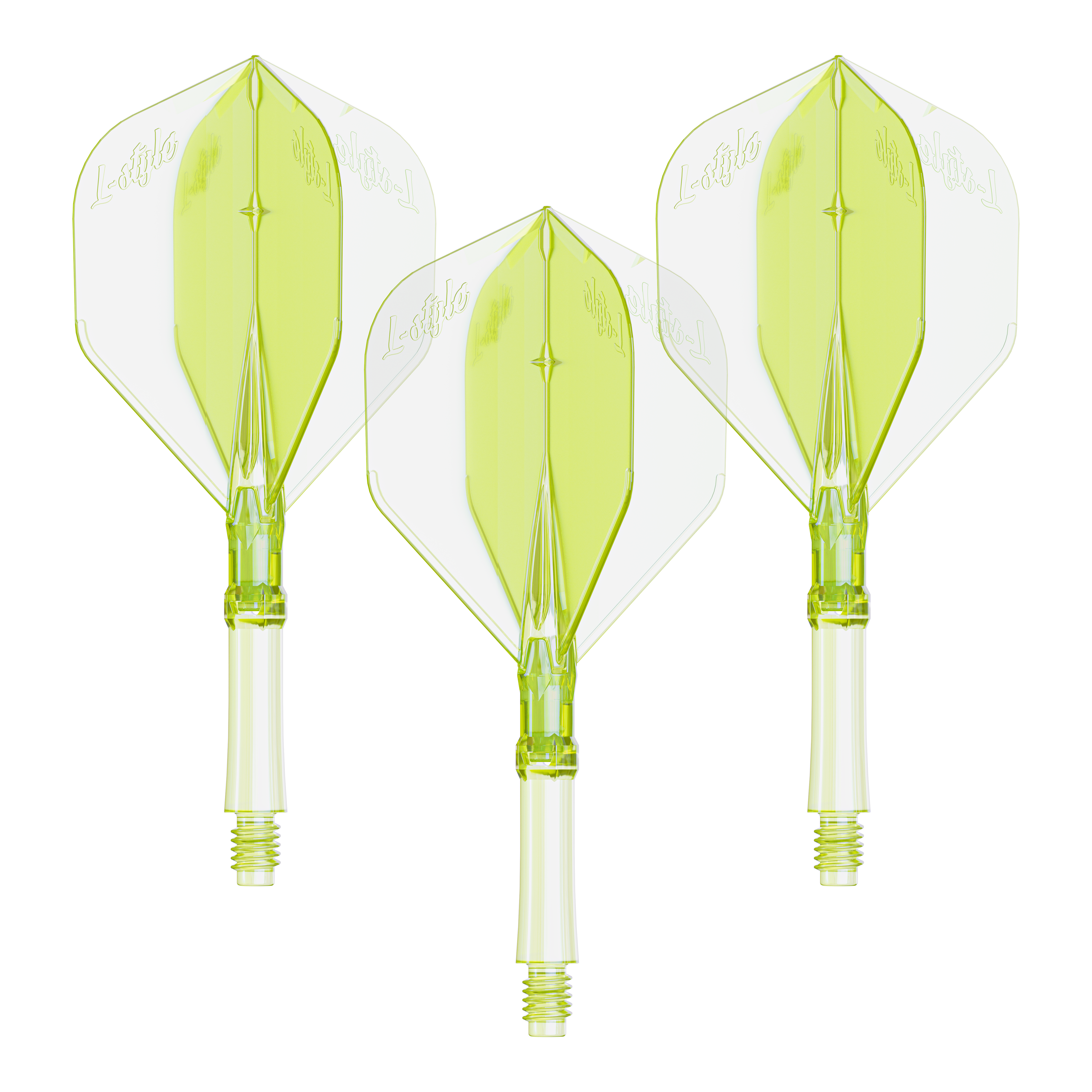 Světla L-Systém L - neonově žlutá Hier ist ein Set Dart Flights in Neon-Gelb, mittlere Größe zu sehen. Die Flights sind für das L-Style L-System bestimmt.