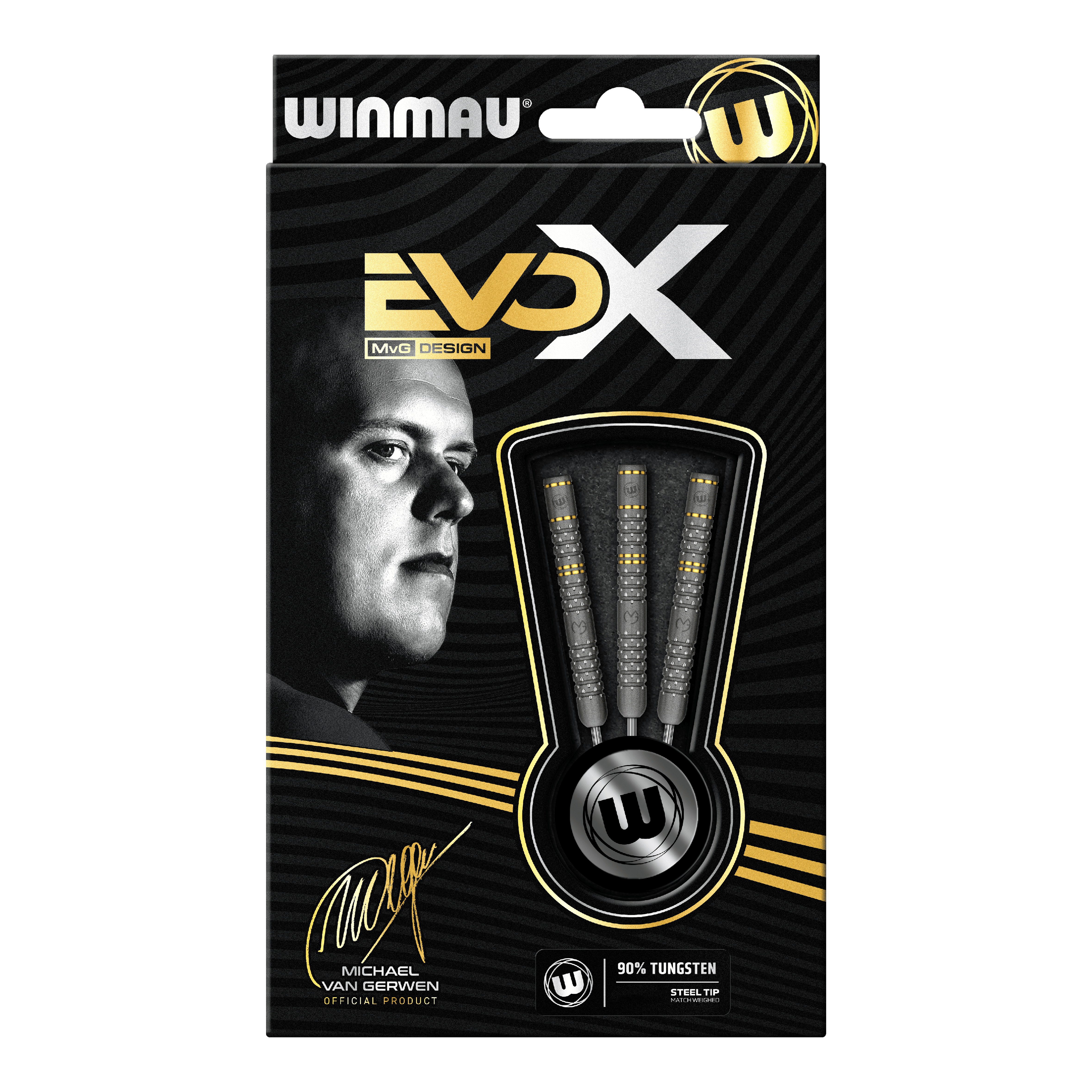 Winmau Michael Van Gerwen Evo-X ocelové šipky - 22,5g