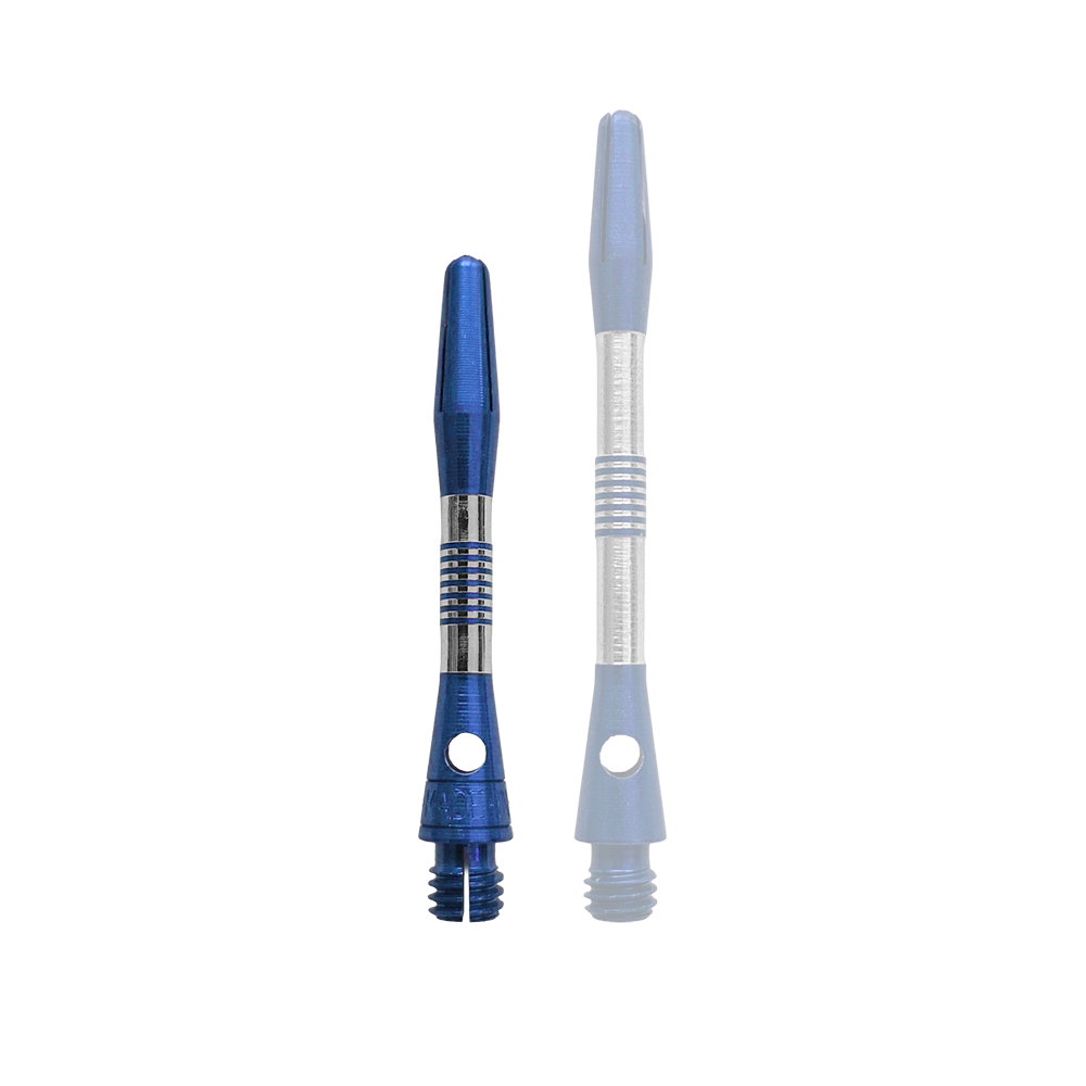 Hliníkové šachty Bulls NL Cetra - modré Ein einzelner blauer Aluminium Dart Schaft, 34mm lang, ist im Bild. Dieser Schaft eignet sich für Dart-Liebhaber und Bastler.