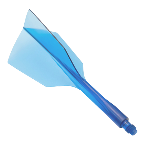 Letový systém Condor Ax 120, čirá modrá - úzký Das Bild zeigt ein Dart-Flight-System in klarem Blau mit schmalem Design. Es handelt sich um das Produkt "Condor Axe 120 Flight-System Clear Blue - Narrow".