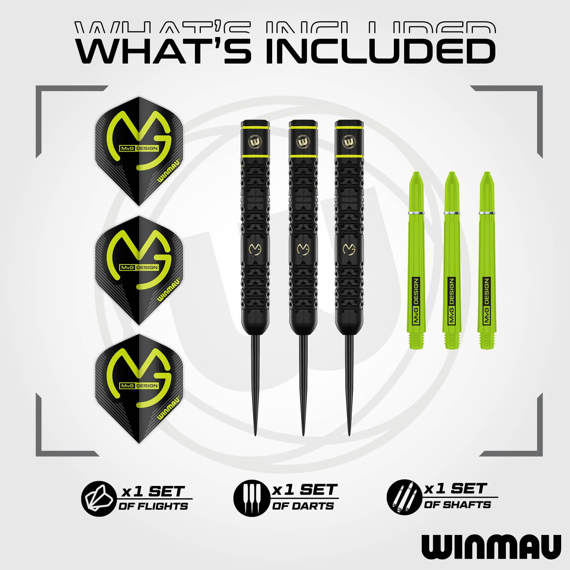 Ocelové šipky Winmau Michael Van Gerwen - 21 g
