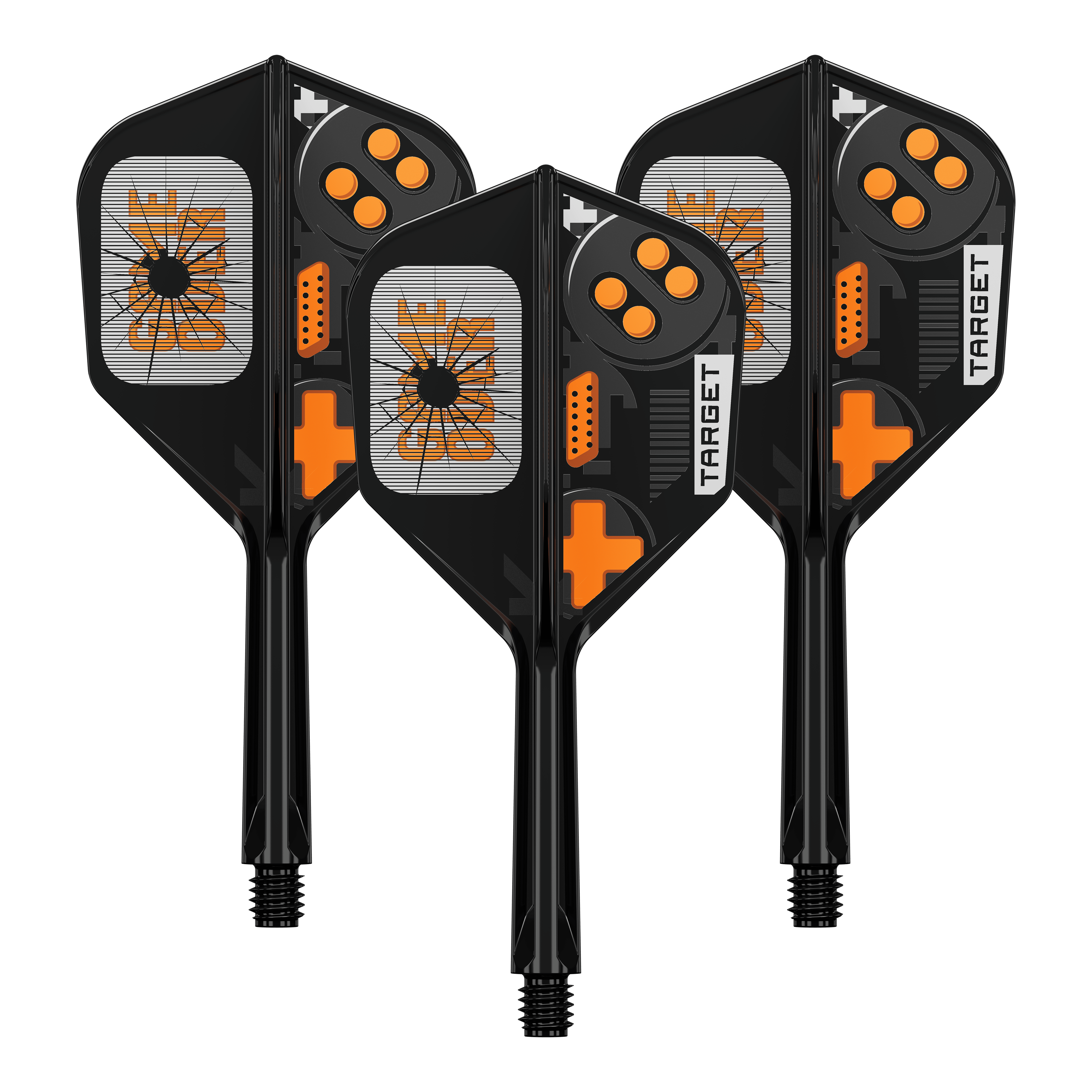 Letky Target K-Flex Game Over č. 6 Das Bild zeigt ein Set von Dart Flights. Es handelt sich um das Modell 410577 Target K-Flex GameOver No6 Flights 26mm 1Set.