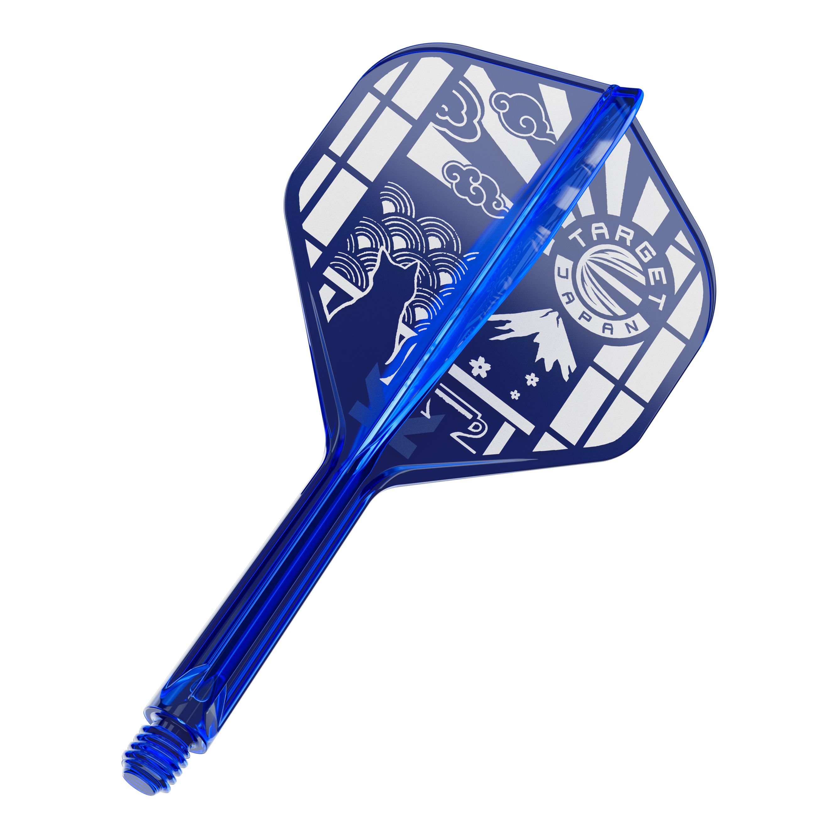 Standardní lety Target Japan K-Flex Blue Limited č. 2 Ein Produktbild von Target Japan K-Flex Blue Limited No2 Flights 26mm ist zu sehen. Das Produkt ist in blauer Farbe gestaltet.