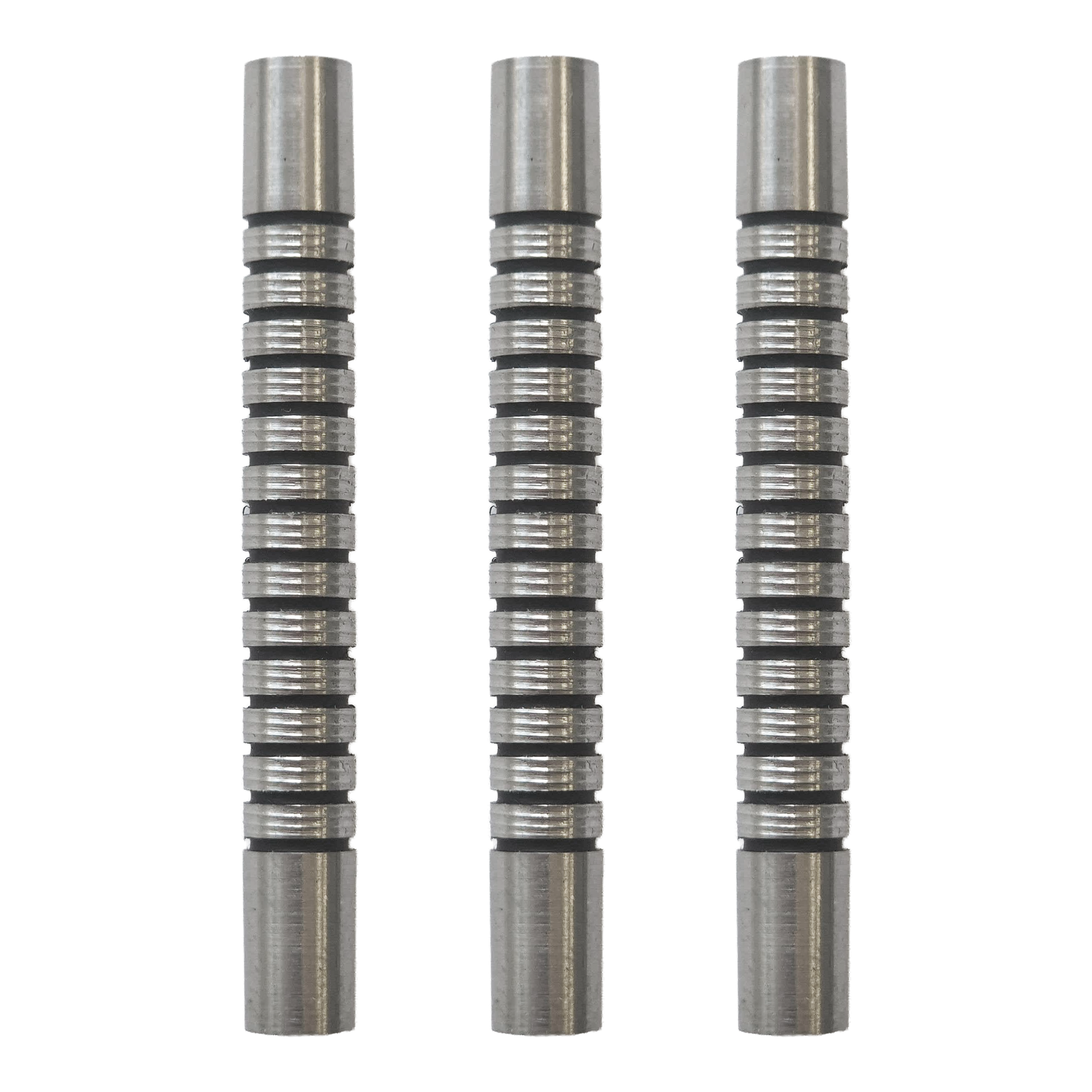 McDart Black Ring Softdart hlavně - 18g Dieses Bild zeigt ein Set von McDart Black Ring Softdart Barrels - 18g. Mehrere schwarze Dart-Barrels sind nebeneinander angeordnet.