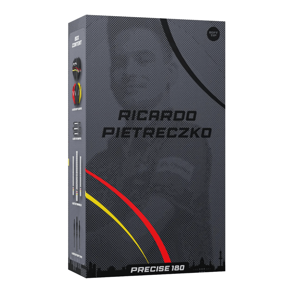 Šipky Precise 180 Ricardo Pietreczko GEN1 měkké Abgebildet sind die Precise 180 Ricardo Pietreczko GEN1 Softdarts. Sie eignen sich ideal für Präzisionswürfe im Softdart-Bereich.