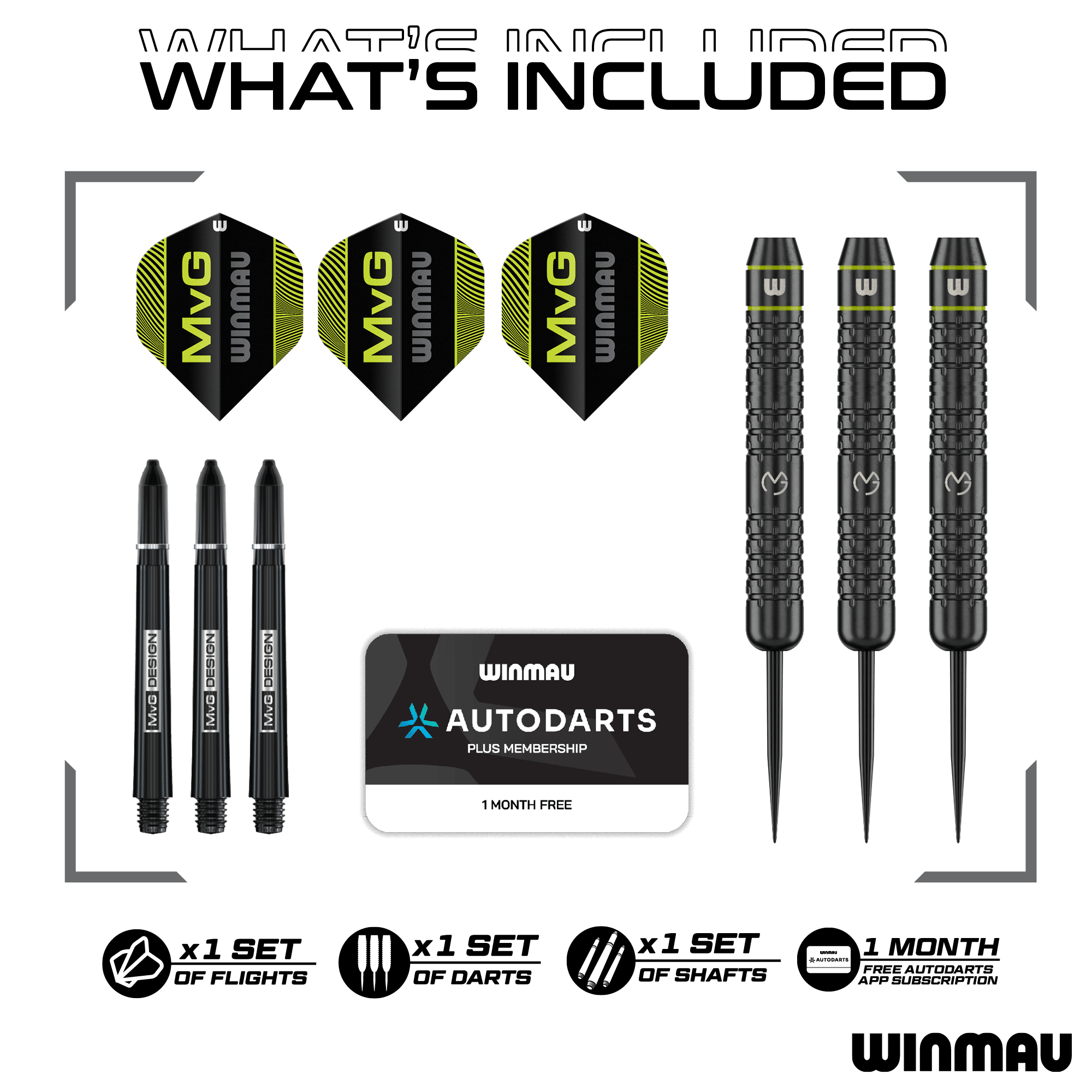 Winmau Michael Van Gerwen mosazné Steeldarts - 21g