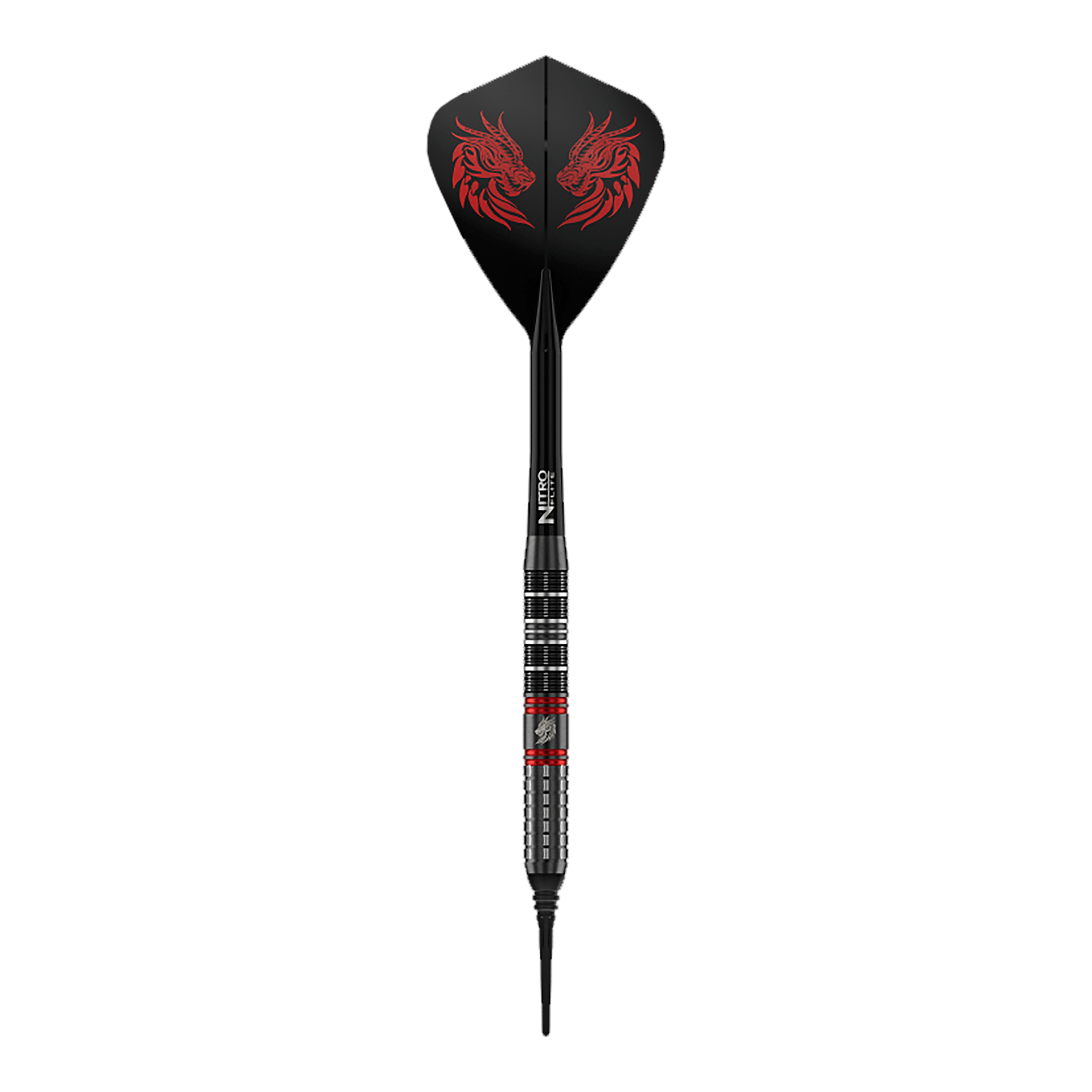 Šipky Red Dragon Jonny Clayton RD-ULTRA měkké - 18g Dieses Bild zeigt einen einzelnen Red Dragon Jonny Clayton RD-ULTRA Softdart mit 18g. Zu sehen sind silberne, schwarze und rote Elemente sowie ein auffälliger Flight.