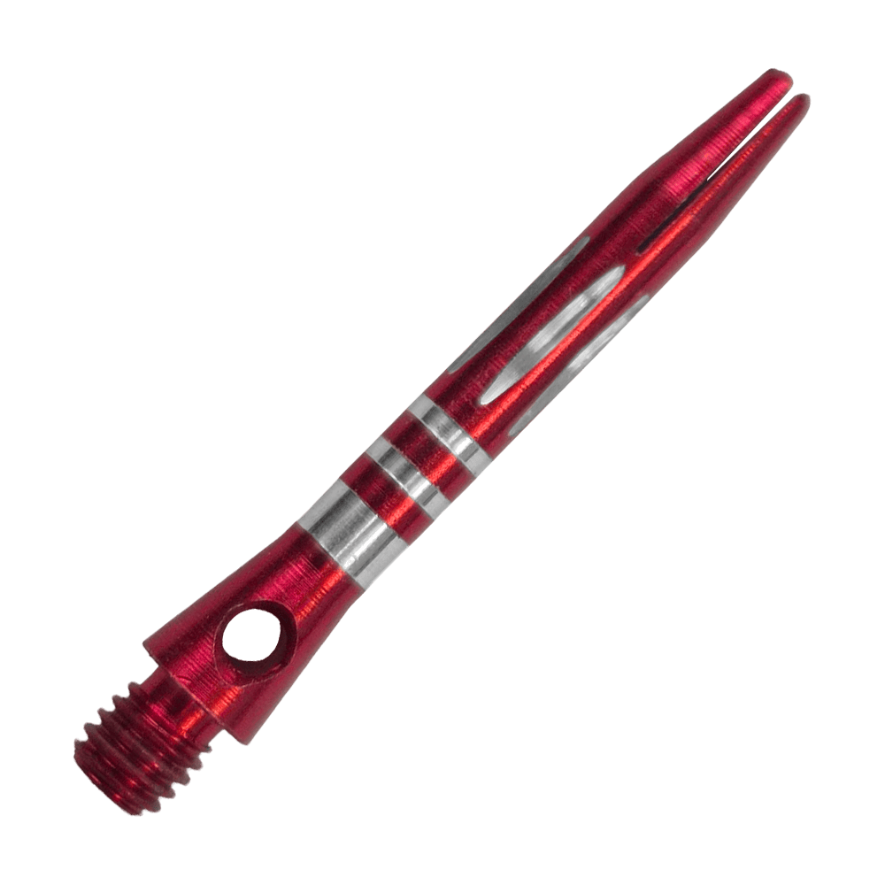 Hliníkové hřídele s diamantovým výbrusem - červené - 35 mm Hier ist der Ringed Diamond Cut Aluminium Shafts - Rot - 35 mm zu sehen. Der Aluminium-Schaft ist rot und mit Ringen versehen.
