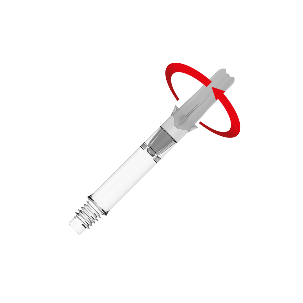 Abgebildet ist ein L-Style L-Shafts Silent Straight Clear ohne Kappen in 39 mm. Es handelt sich um eine Symbolansicht des Artikels.