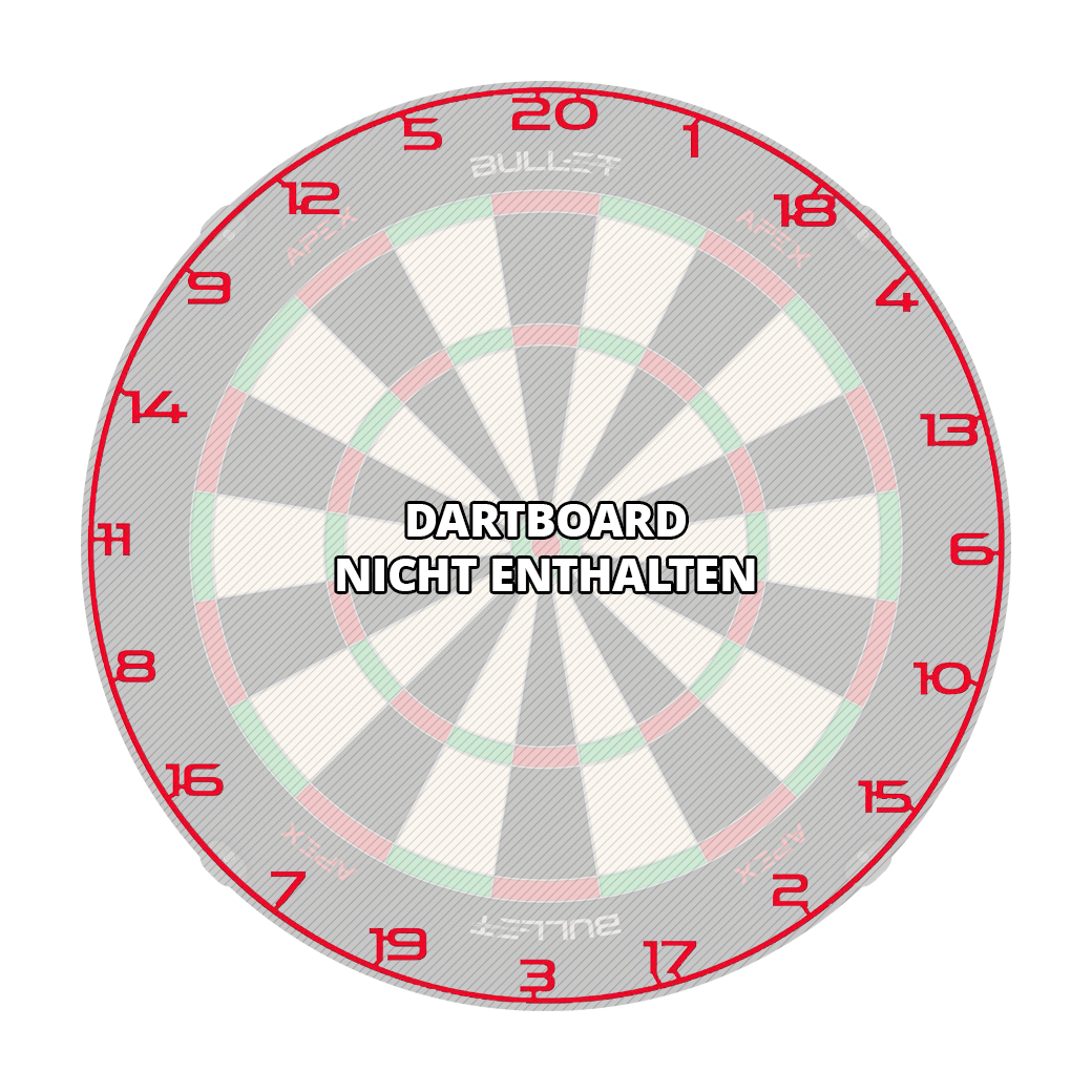 Kroužek s číslem na terč Bullet Das Bild zeigt einen weiteren roten Zahlenring für ein Dartboard. Die Datei heißt BT1000120_Bullet_Dartboard_Zahlenring_Rot_3.