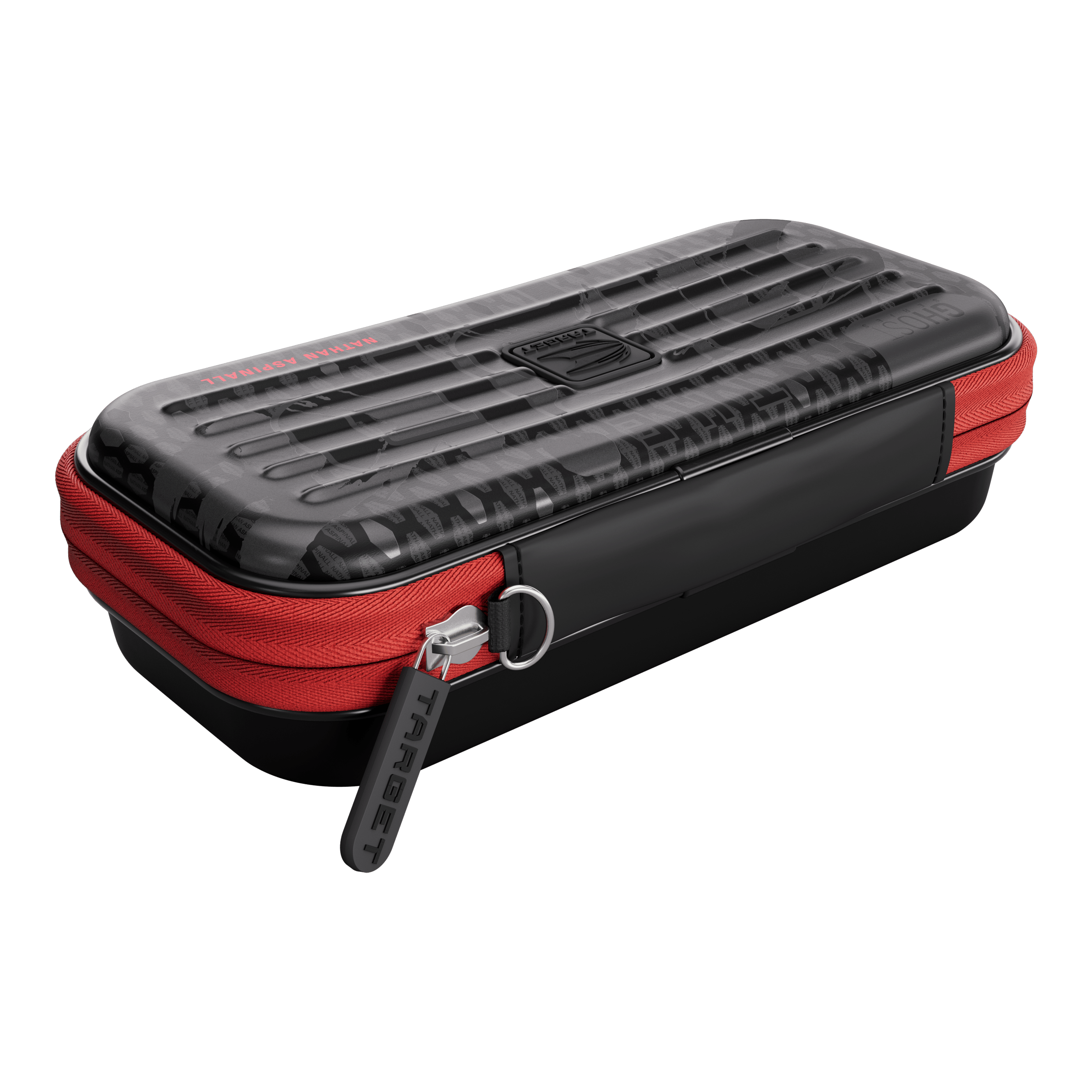 Pouzdro na šipky Takoma Ghost Series Nathan Aspinall Das Bild zeigt das Takoma Ghost Series Nathan Aspinall Dartcase. Es handelt sich um ein spezielles Dartcase für Profispieler.