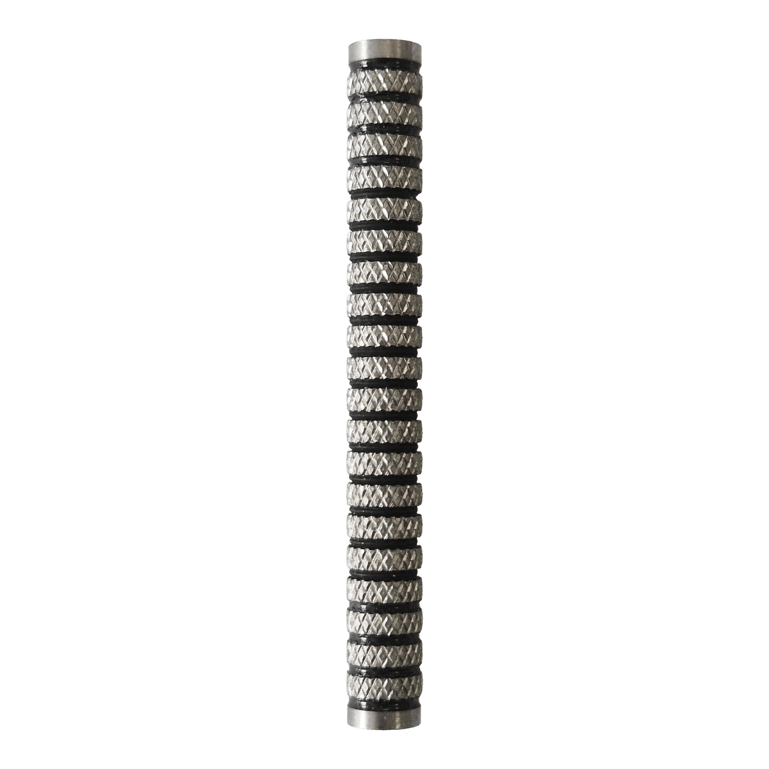 McDart černé kroužkové vroubkované hlaveňové softdarty - 18g Zu sehen sind die McDart Black Ring Knurled Softdart Barrels - 18g. Das Bild illustriert das Produkt mit schwarzen Rillen für einen besseren Halt.