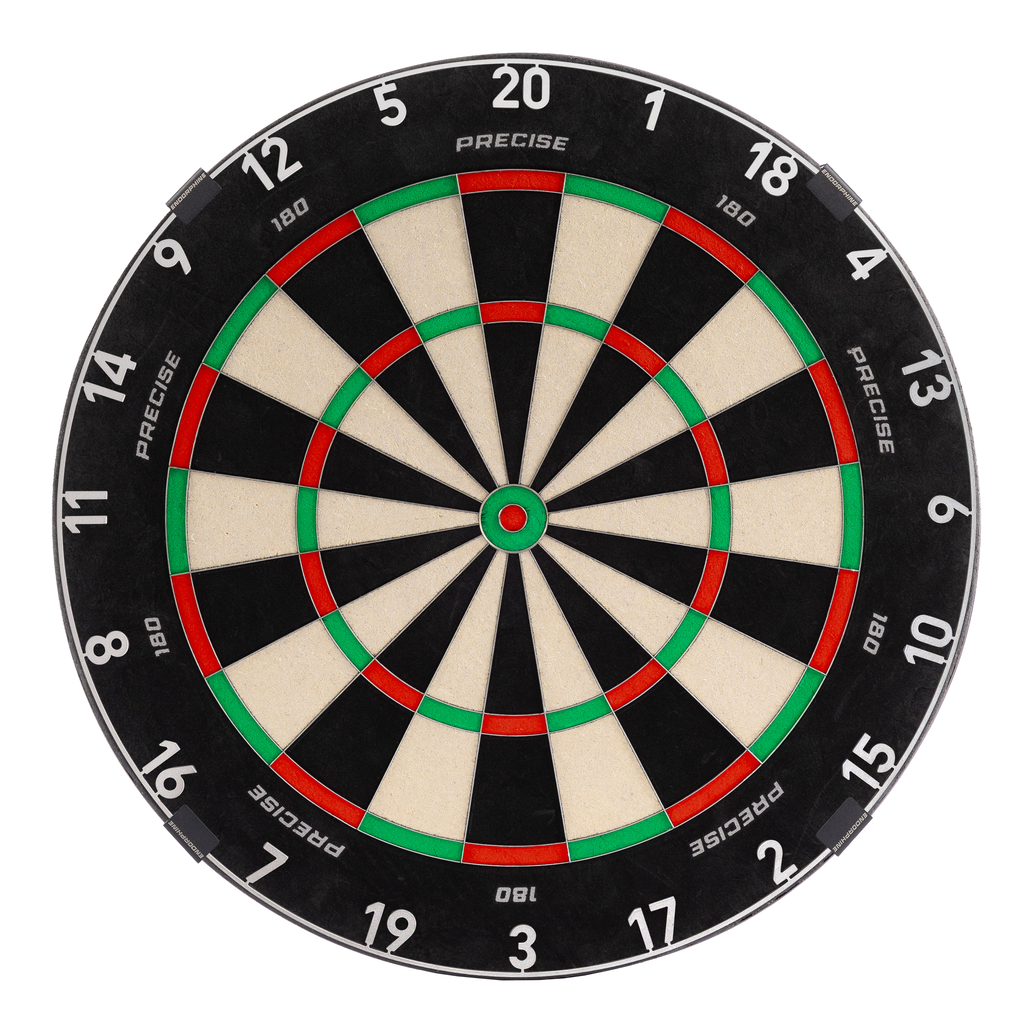Precise 180 Endorphine Steel terč s číslovaným kroužkem - antracitový Das Bild zeigt das Precise 180 Endorphine Steeldartboard mit Nummernring in Gunmetal. Es handelt sich um eine moderne Dartscheibe für Präzisionswürfe.