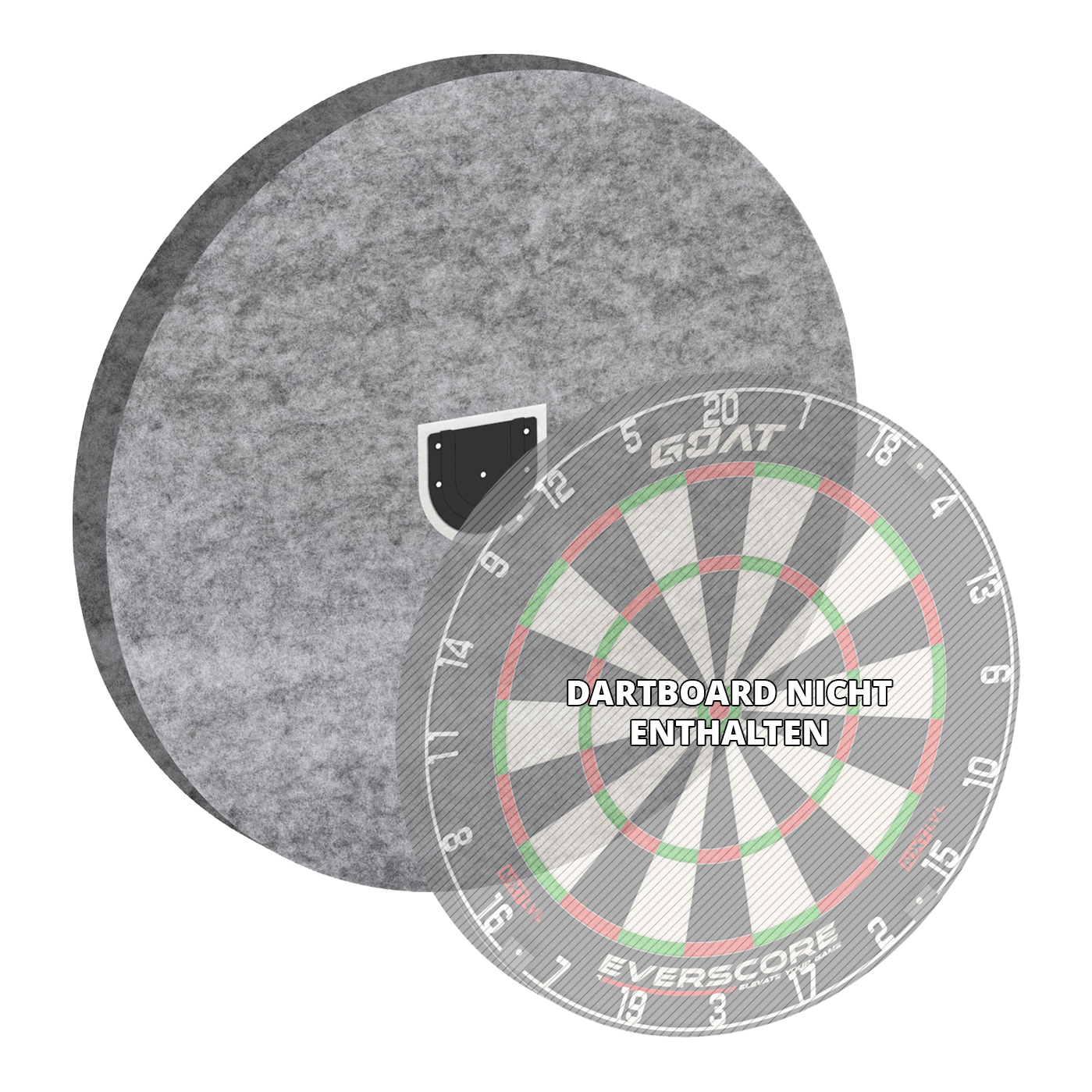 Tlumicí systém GOAT Silencer Veil Das Bild zeigt das GOAT Silencer Veil Dampening Schallschutz System. Es ist ein Produkt zur Geräuschdämmung beim Dartspielen.