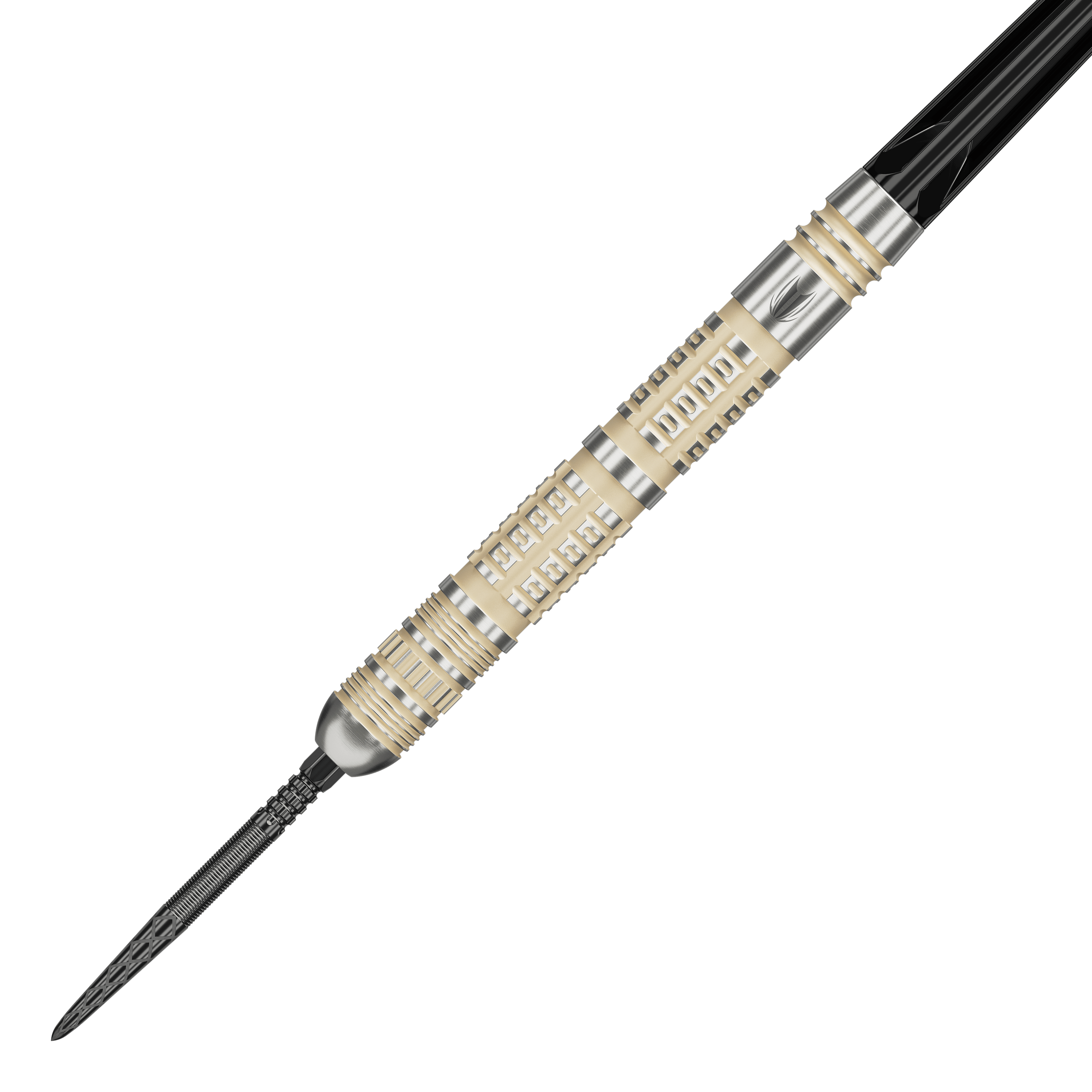 Šipky Target Dimitri Van Den Bergh 95K Swiss Point Steel Abgebildet ist das Produkt Target Dimitri Van Den Bergh 95K Swiss Point Steeldarts. Das Bild zeigt die Steeldarts aus einer bestimmten Perspektive.