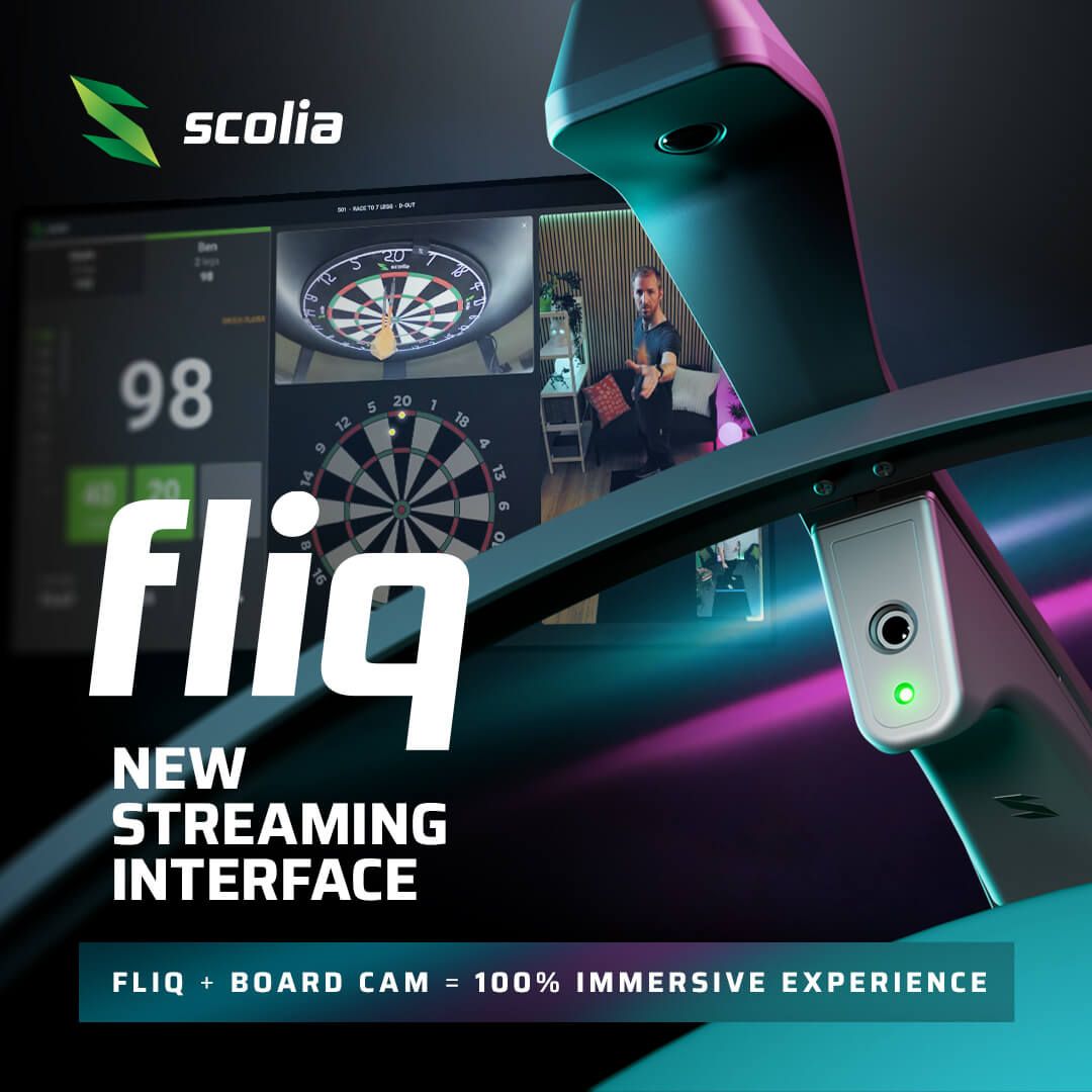 Elektronický balíček pro automatické bodování Scolia Home 2 se světelným kroužkem a kamerou FLIQ Das Bild zeigt ein Produkt mit dem Dateinamen SC-0008-FLIQ_Scolia_Home_2_Autoscoring_Bundle_mit_Lichtring_und_Fliq-Kamera_S1. Es handelt sich um ein Bundle mit Licht- und Kamerafunktion für Autoscoringsysteme.