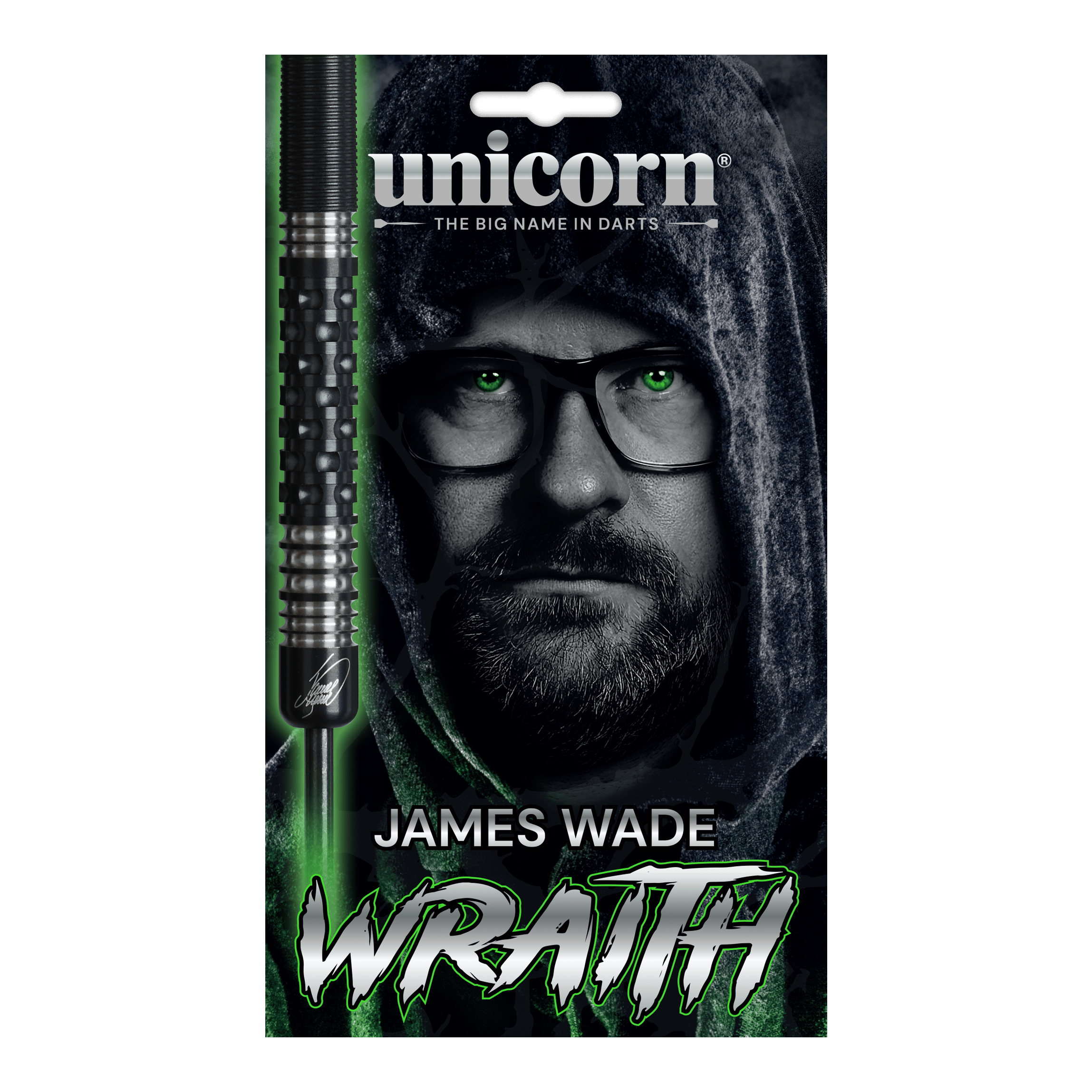 Ocelové šipky Unicorn Wraith James Wade Die Abbildung zeigt die Unicorn Wraith James Wade Steeldarts. Die Darts sind für Präzisionswürfe im Dartsport konzipiert.