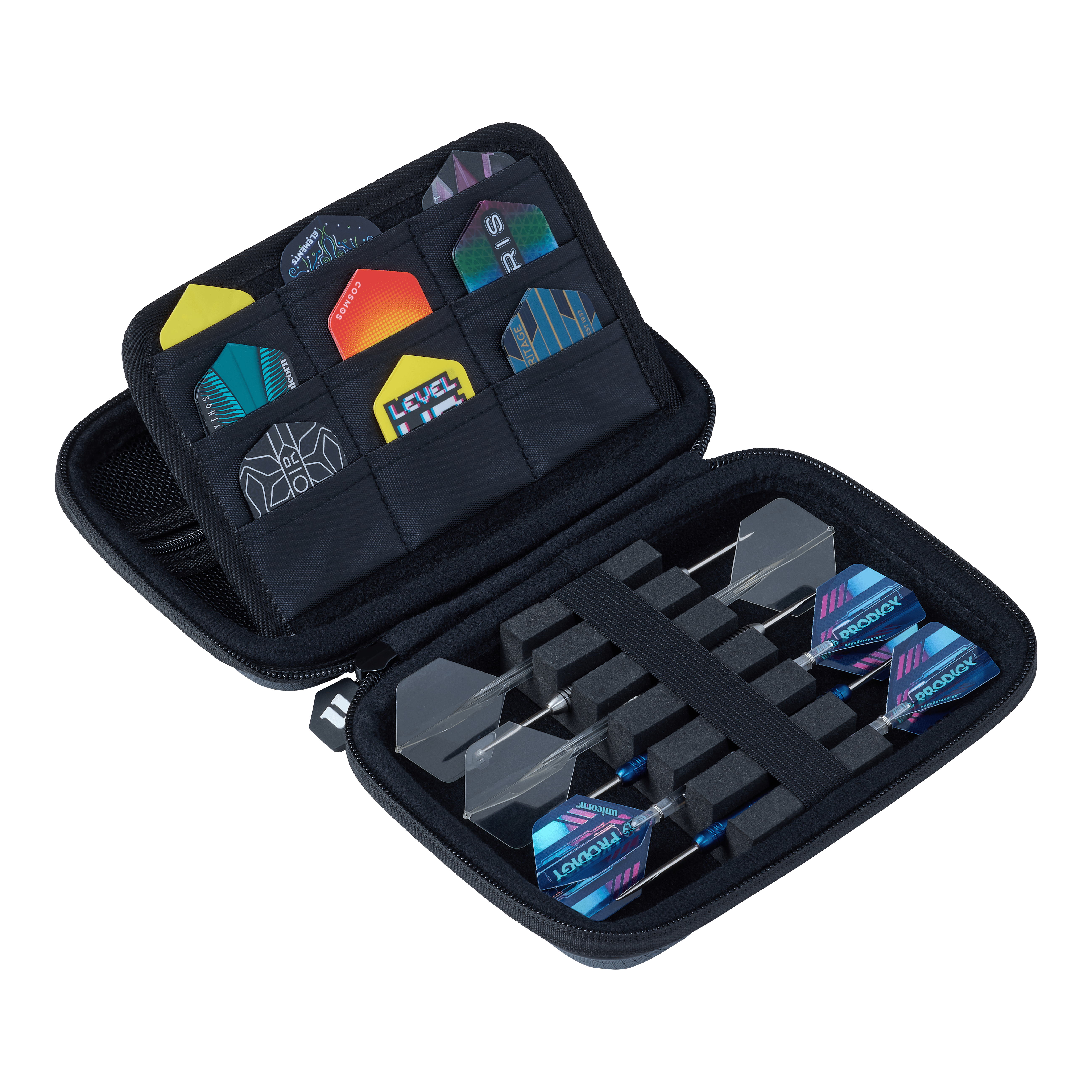 Pouzdro na šipky Unicorn Vanguard Medium - šedé Das Bild zeigt das Unicorn Vanguard Medium Dartcase in der Farbe Grau. Diese Tasche ist robust und eignet sich für Dartspieler.