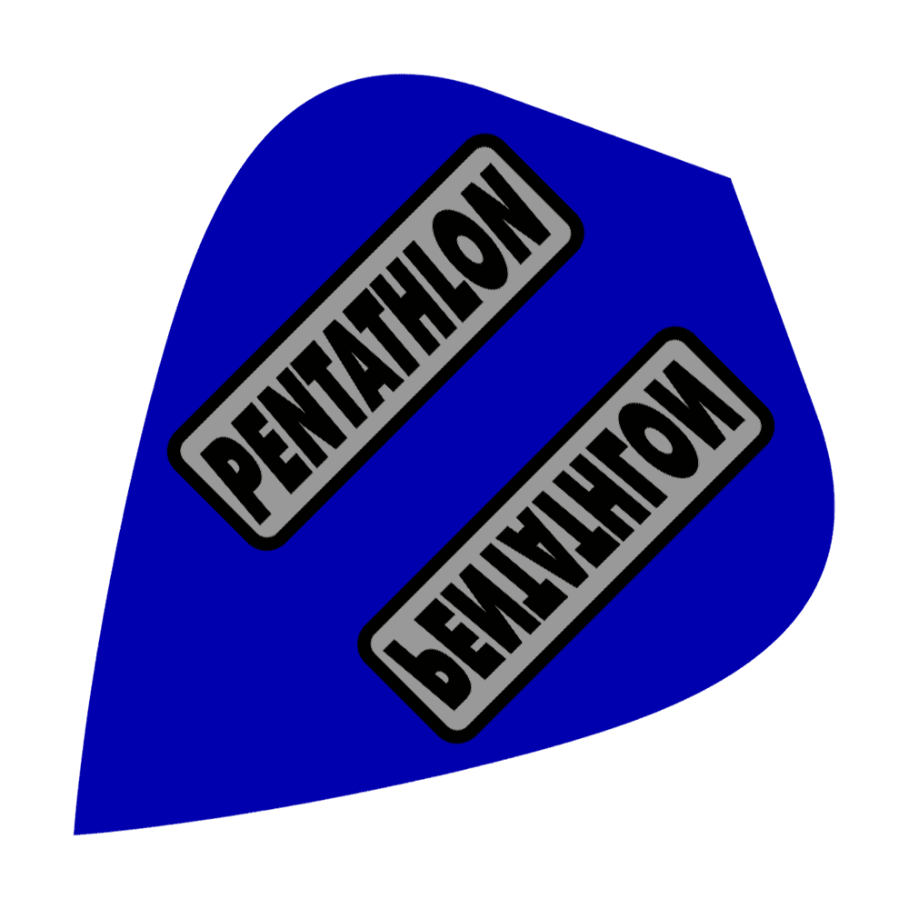 Lety draků v pětiboji - modré Das Bild zeigt blaue Pentathlon Kite Flights. Sie werden als Zubehör für Dartpfeile verwendet.