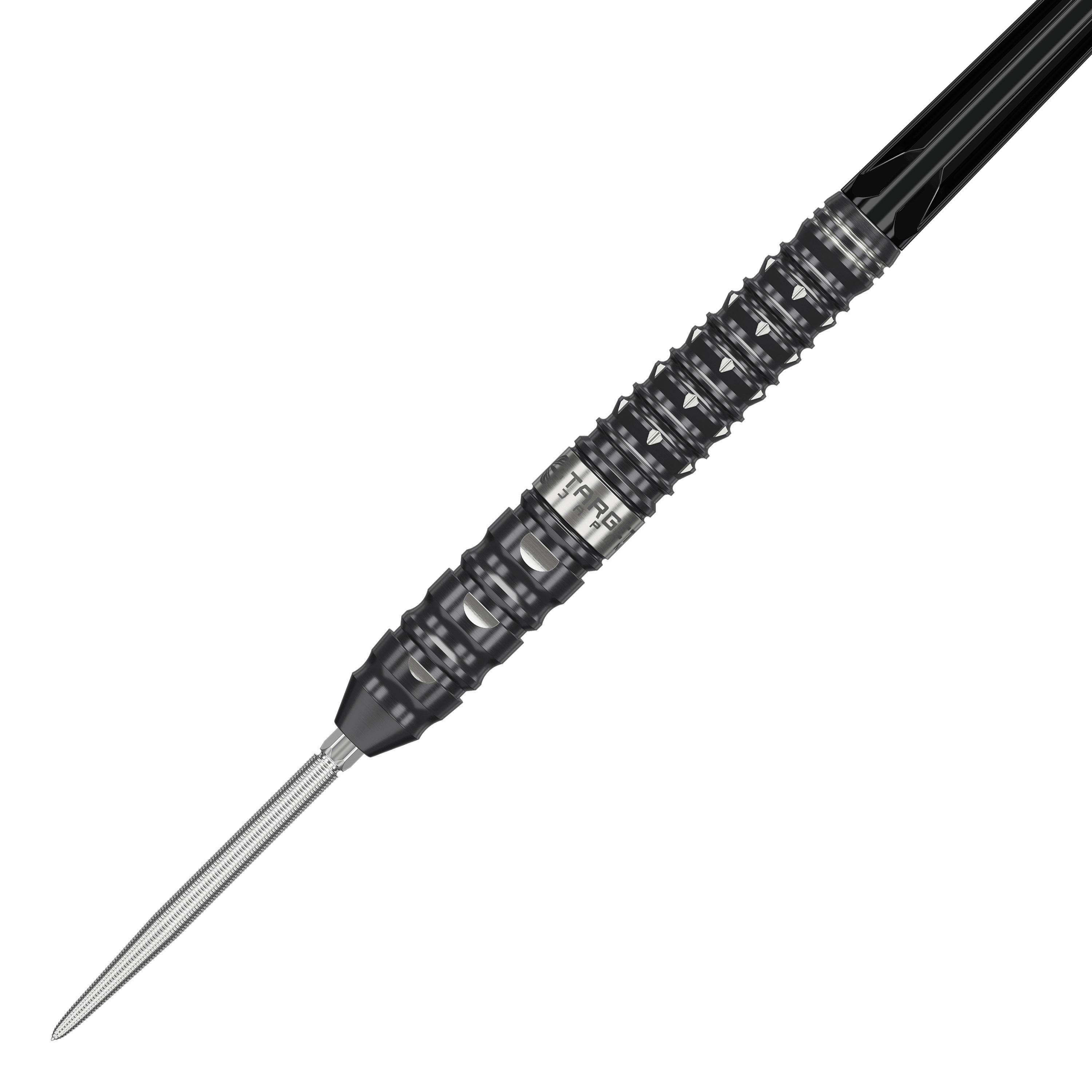 Ocelové šipky Target Japan Black Marque Eclipse Swiss Point - 23g Das Bild zeigt die Target Japan Black Marque Eclipse Swiss Point Steeldarts mit einem Gewicht von 23g. Diese hochwertigen Darts sind für Präzisionswürfe im Dartspiel entwickelt.